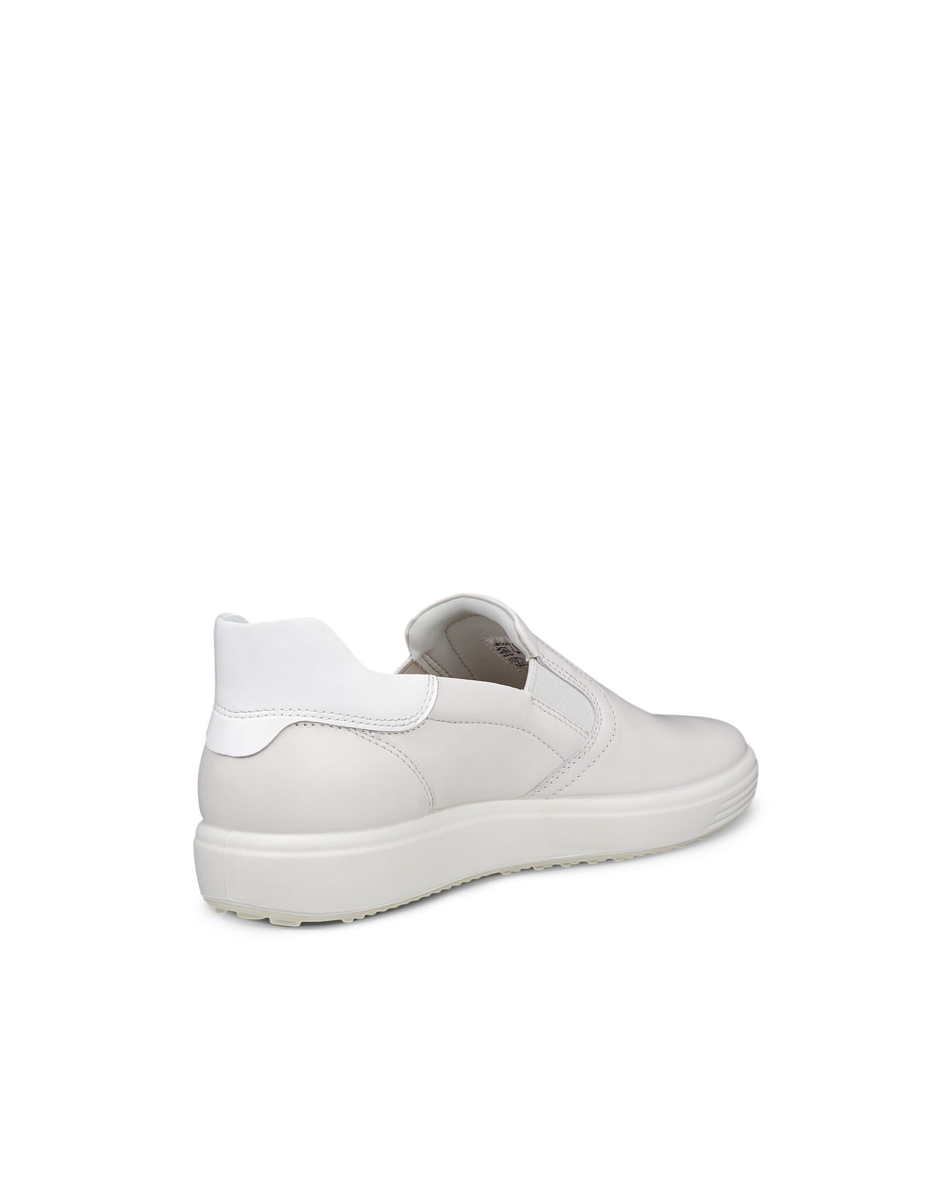 ECCO® Soft 7 Dames leren sneaker - Wit - Back