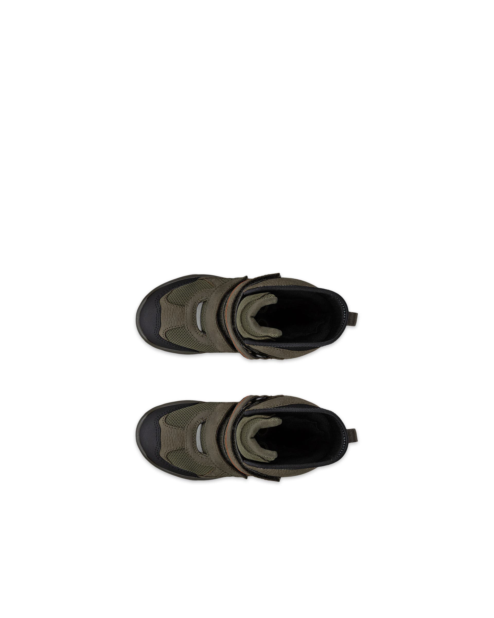 Dziecięce wodoodporne nubukowe buty zimowe ECCO® SNOW MOUNTAIN - Zielony - Top left pair