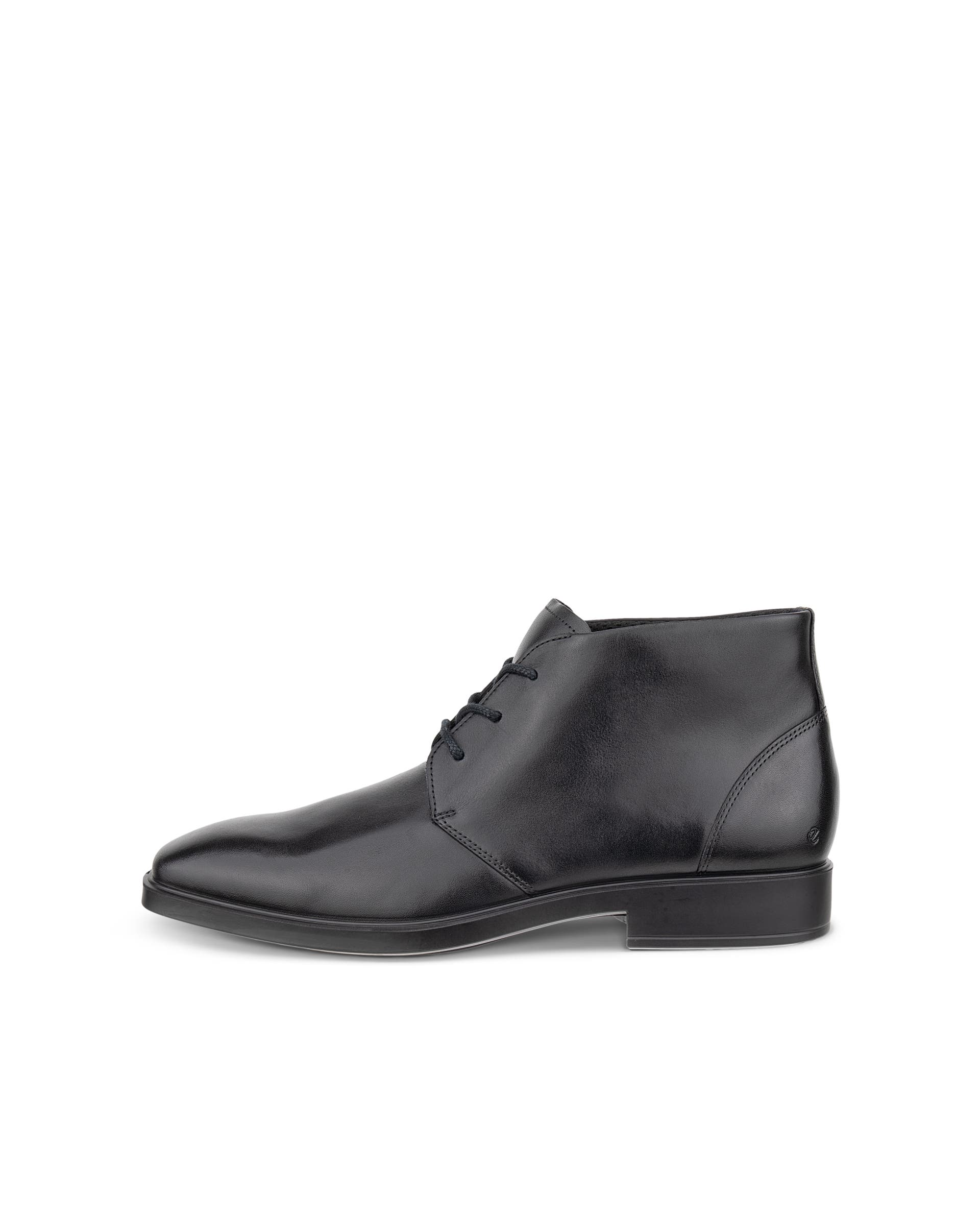 Men's ECCO® Metropole Milan Leather Chukka Boot - Black - Outside