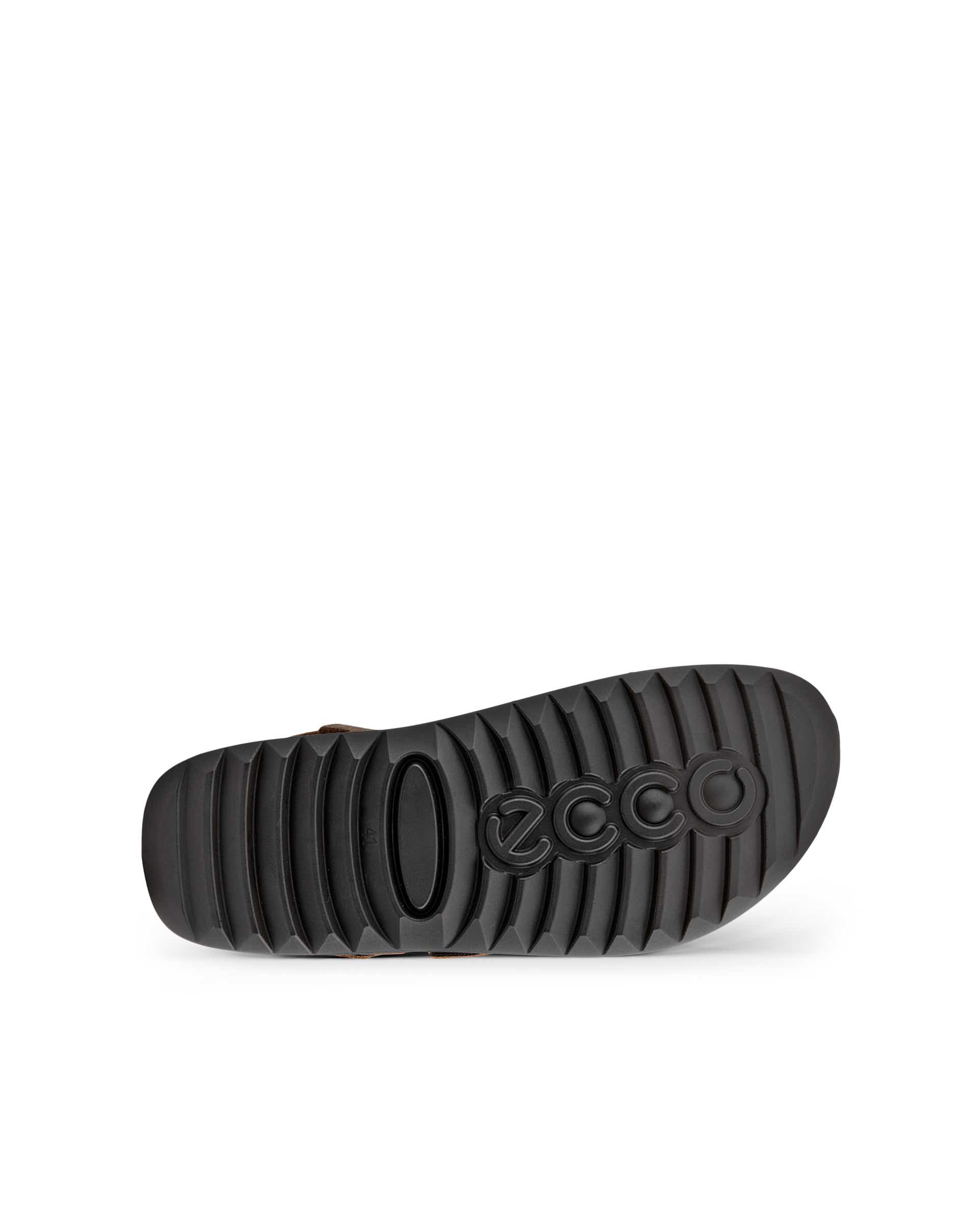 ECCO COZMO MENS LEATHER SANDALS メンズ レザー2ストラップサンダル - ブラウン - Sole