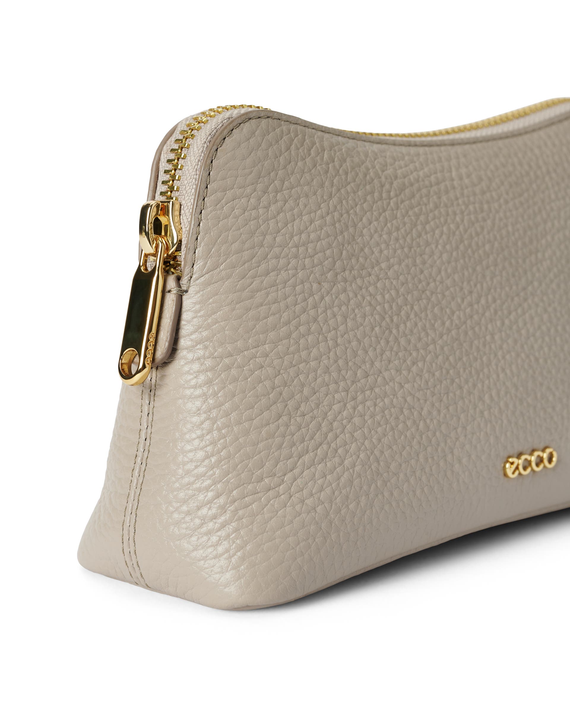 ECCO® Leather Cosmetic Pouch - Beige - Detail-1