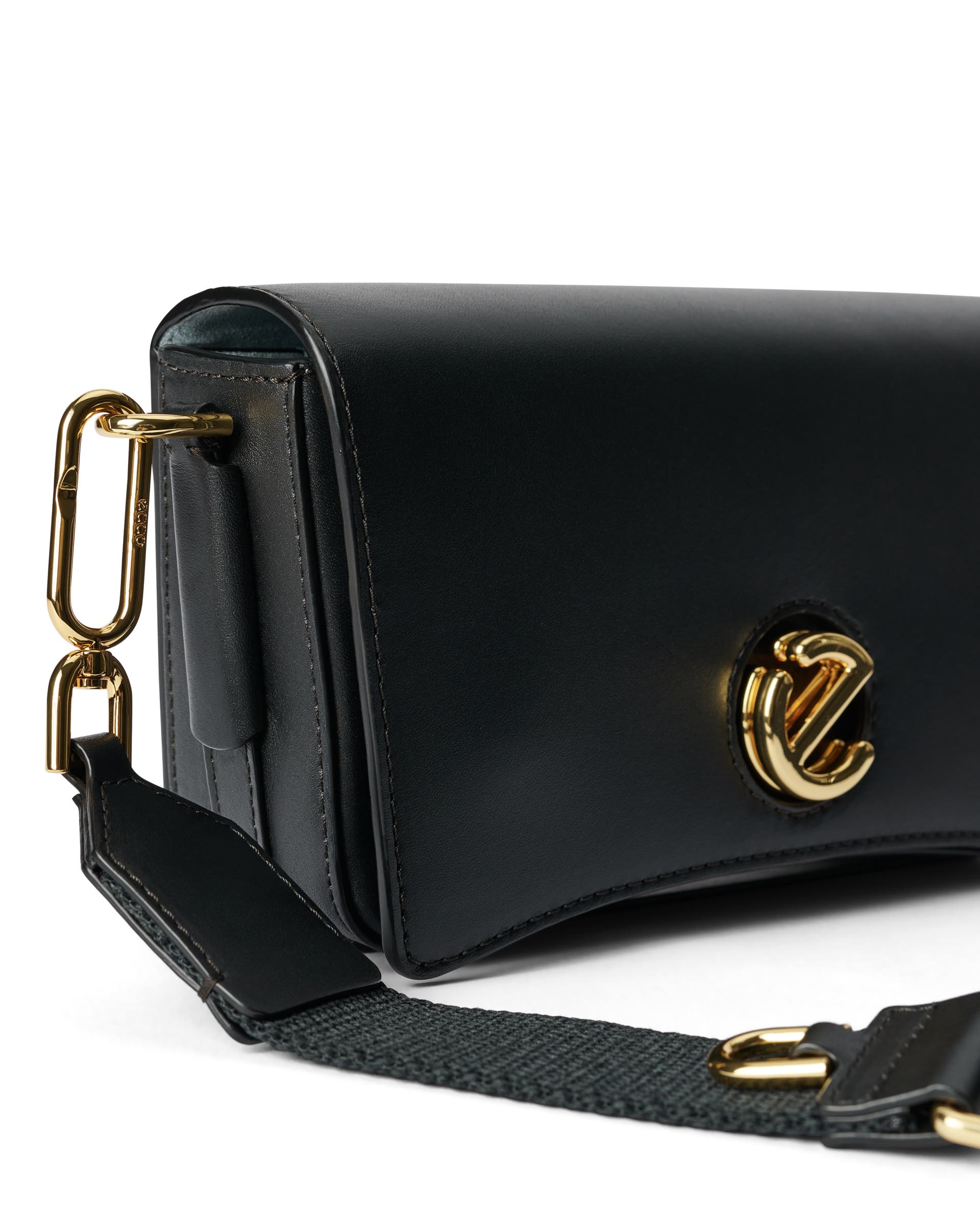 ECCO® Pinch 가죽 크로스바디 백 - 블랙 - Detail-2