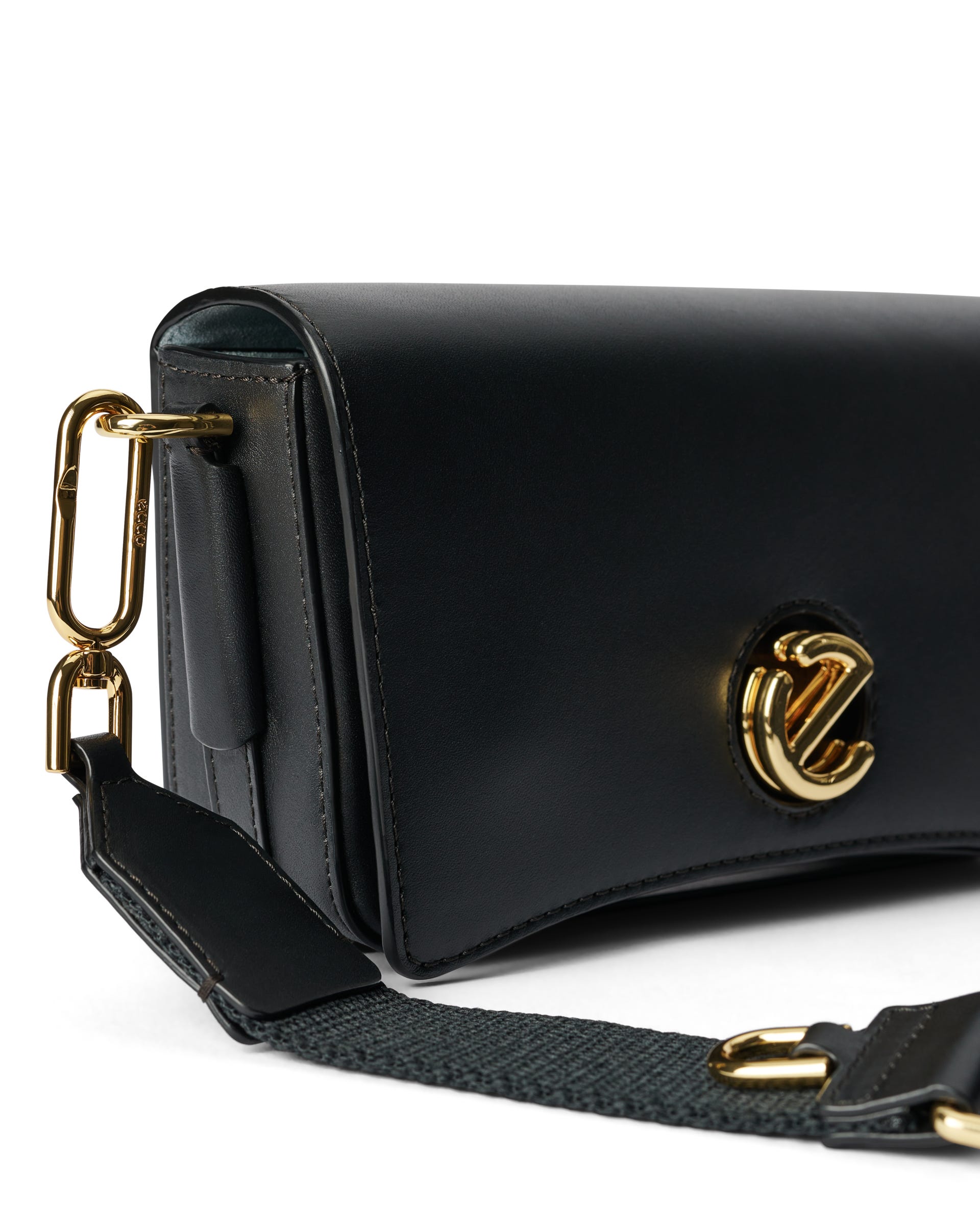 ECCO® Pinch 가죽 크로스바디 백 - 블랙 - Detail-2