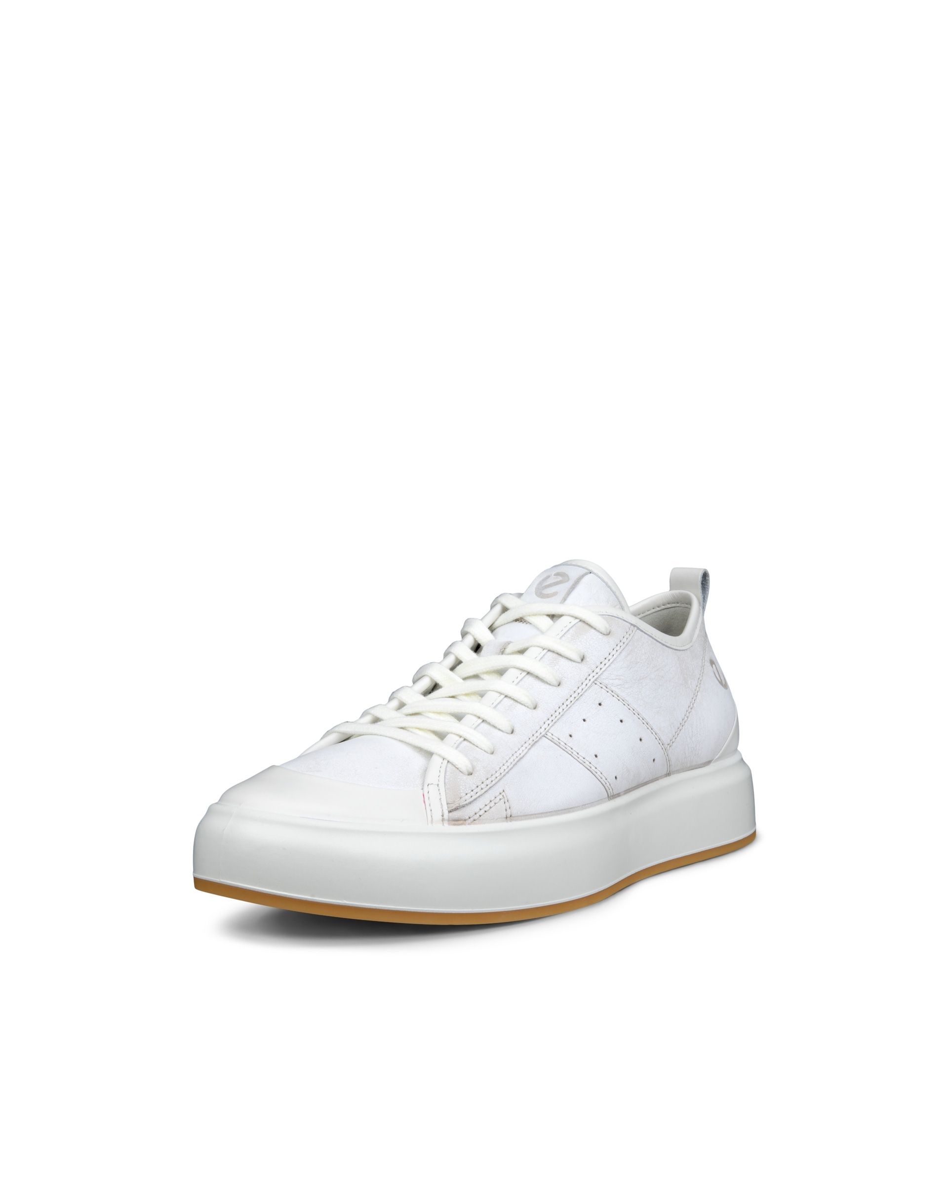 ECCO® Street Ace Heren leren sneaker - Grijs - Main