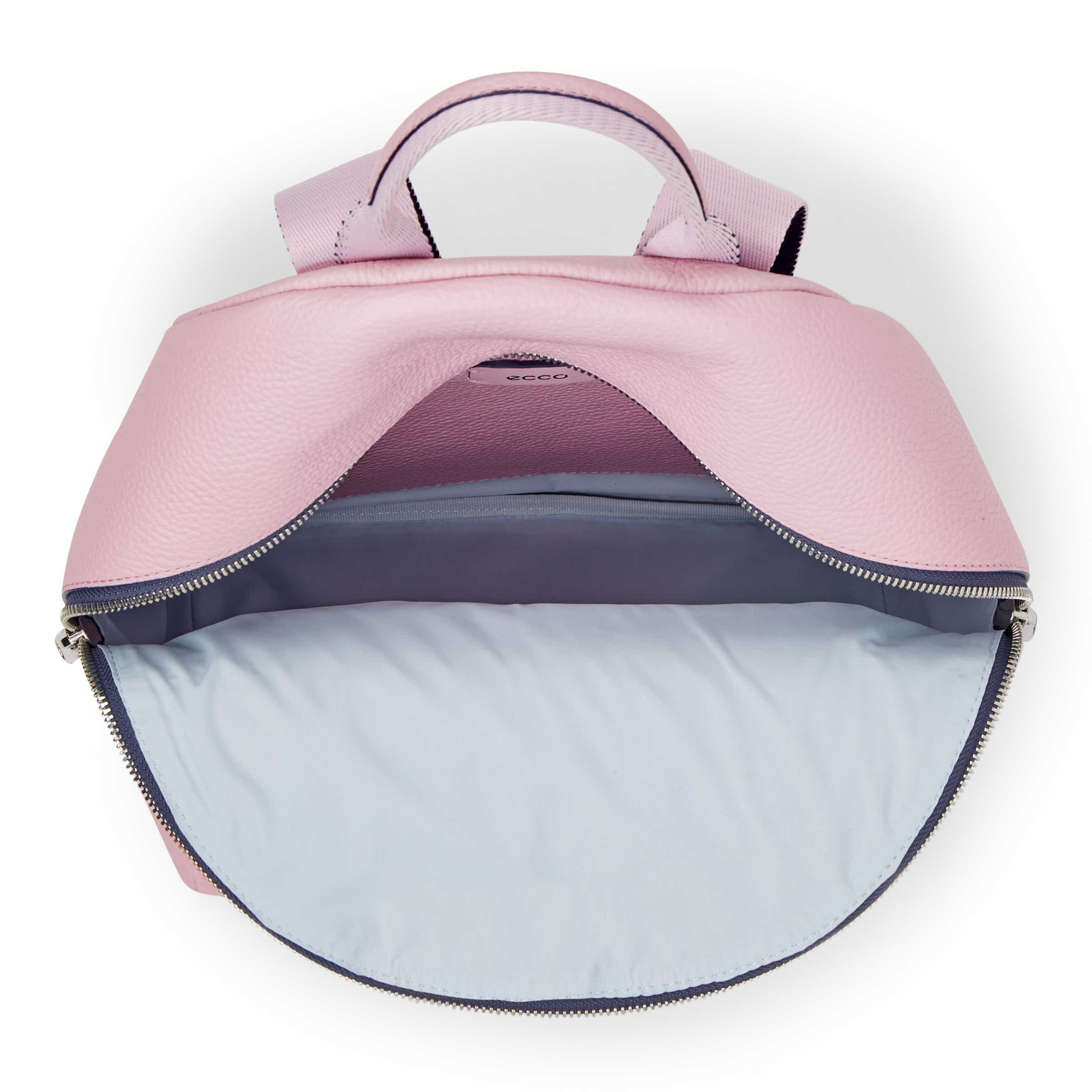 ECCO® Round Pack Small Leather Small Backpack - Pink - Birdeye