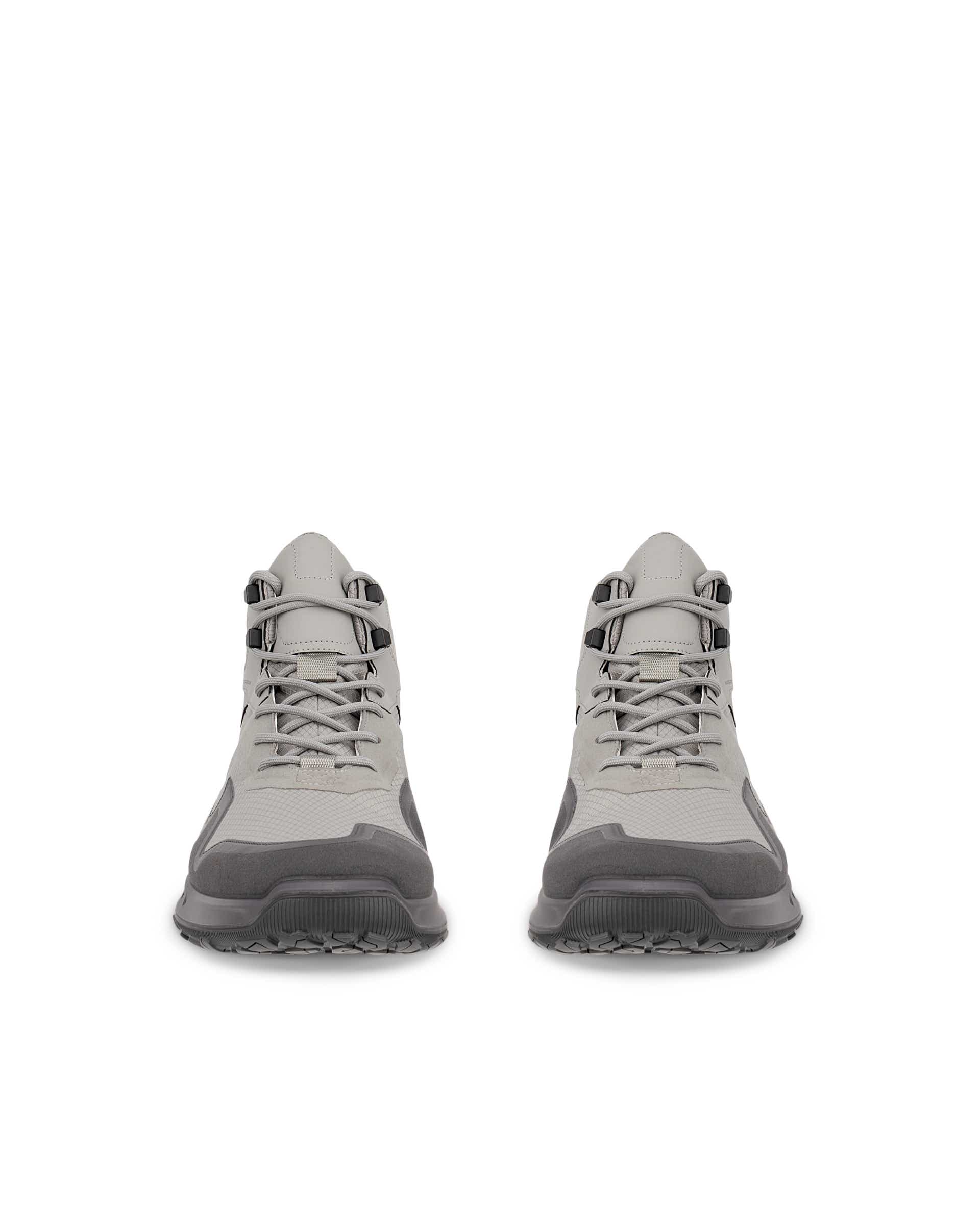 Men's ECCO® ULT-TRN Mid-Cut Waterproof Outdoor Boot - Grey - Front pair