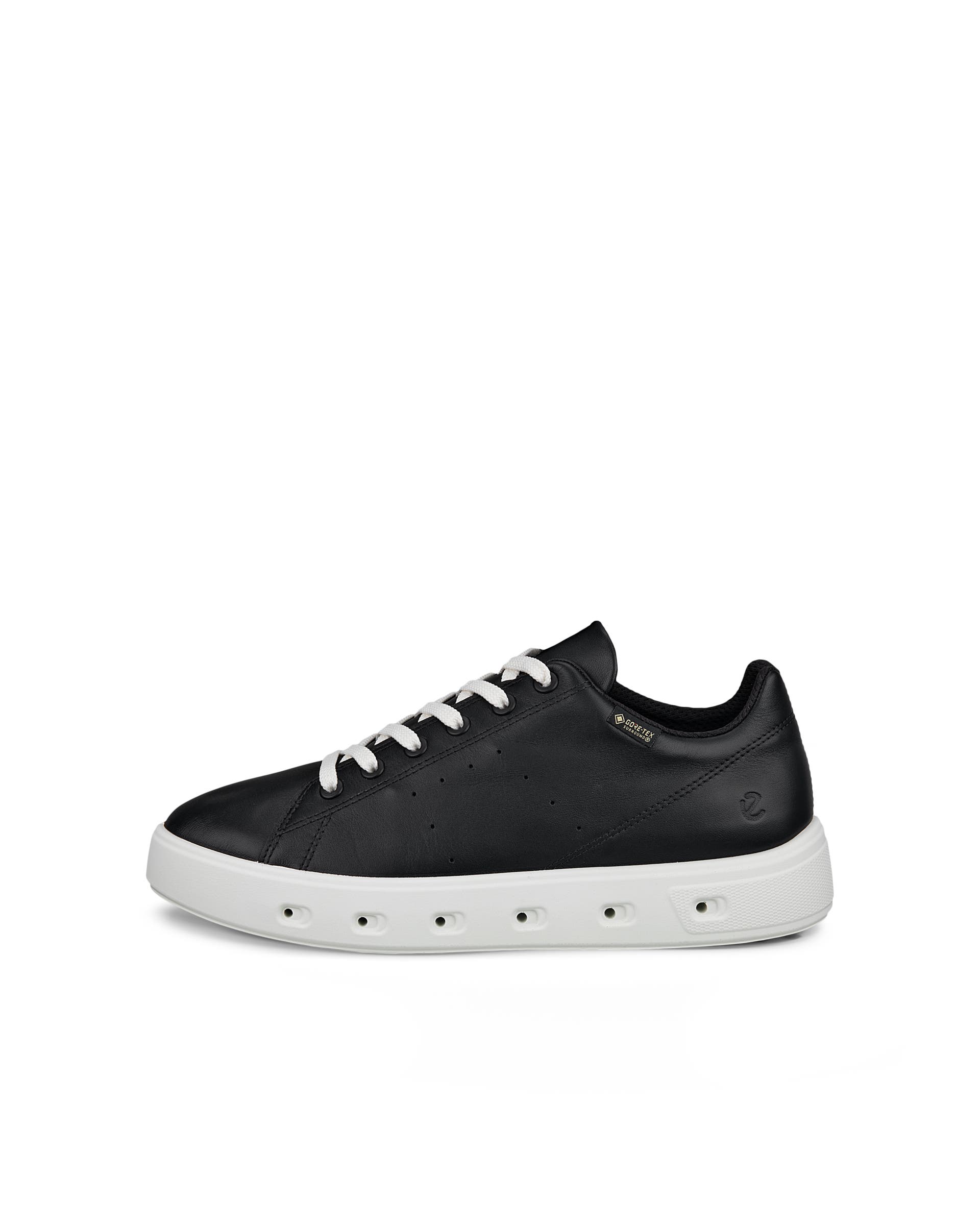 Women's ECCO® Street 720 Leather Gore-Tex Trainer - Black - Outside
