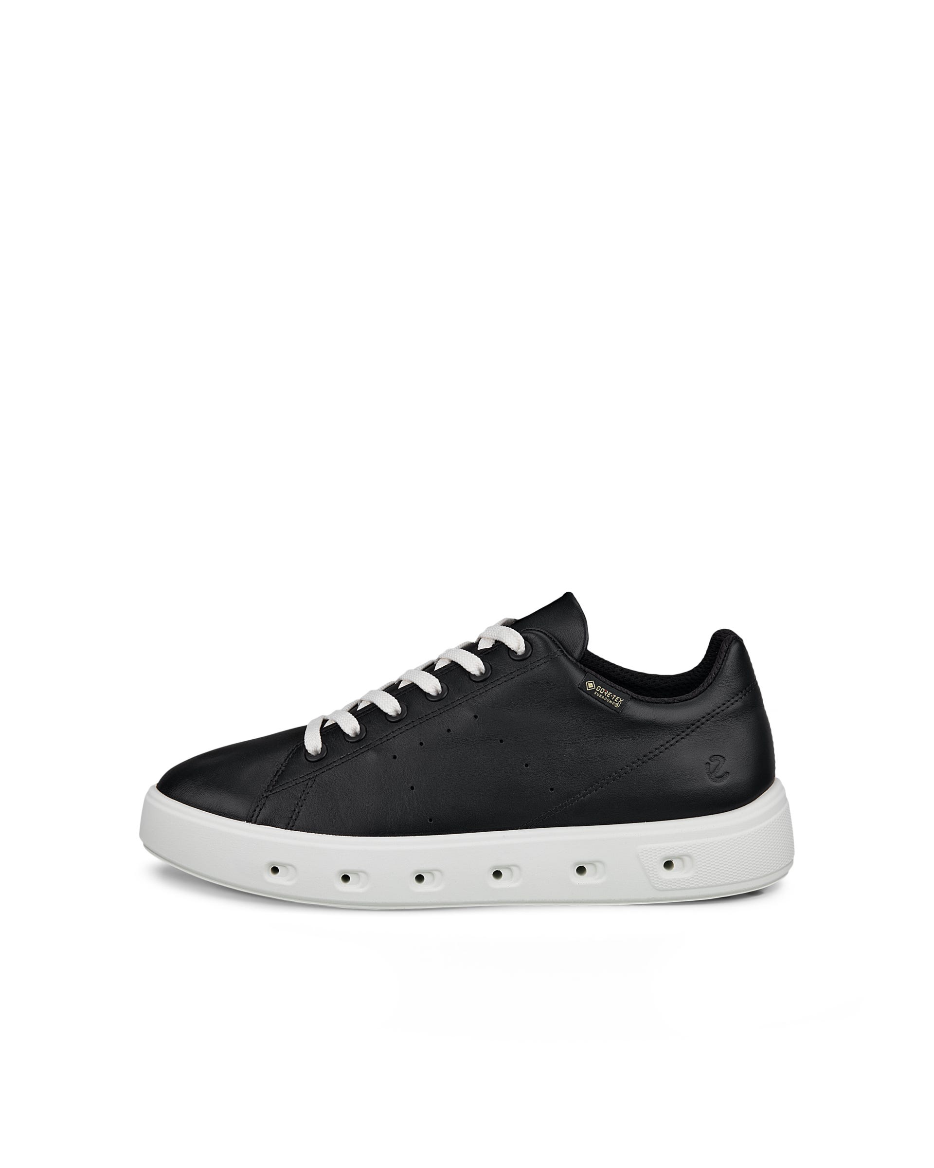 Women's ECCO® Street 720 Leather Gore-Tex Trainer - Black - Outside