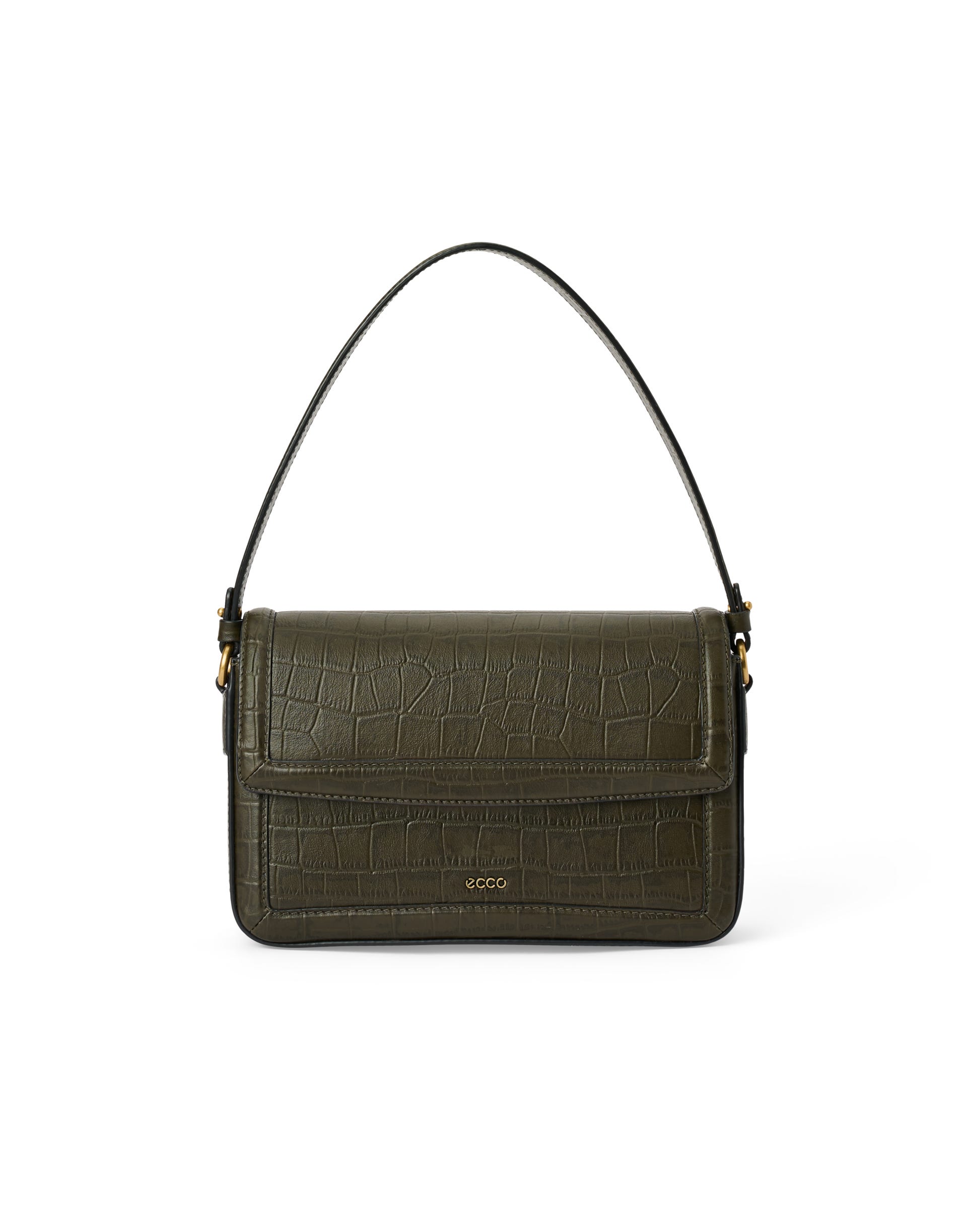 ECCO Pinch Bag レザークロスボディバッグ - グリーン - Main