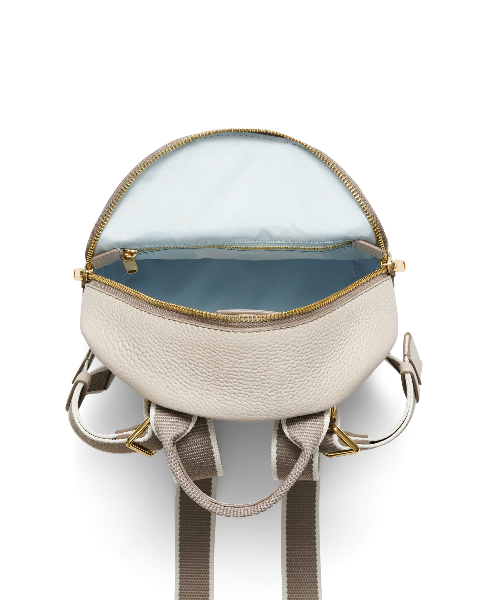 ECCO Round Pack Small Pebbled レザーバックパック - ベージュ - Birdeye