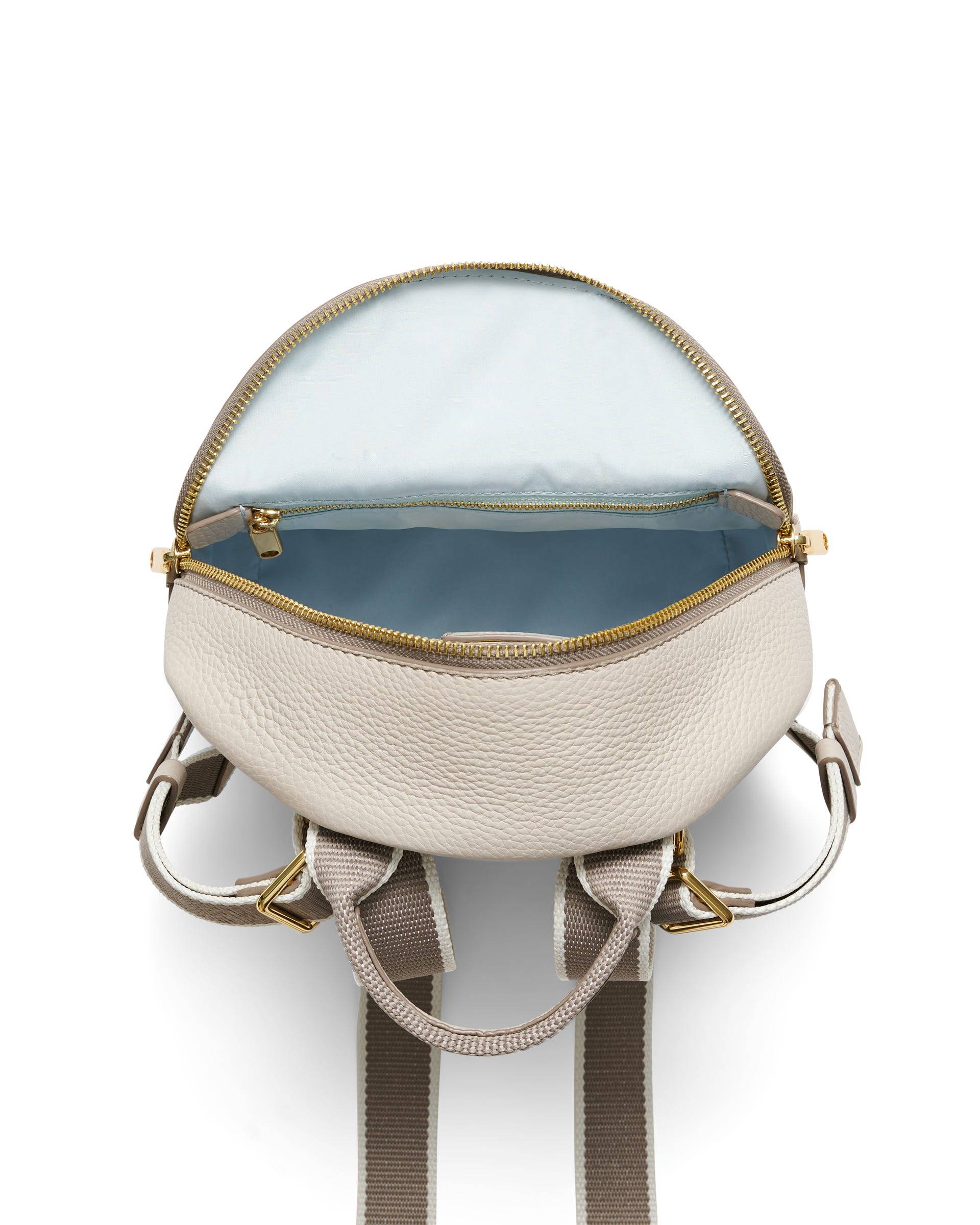 ECCO Round Pack Small Pebbled レザーバックパック - ベージュ - Birdeye