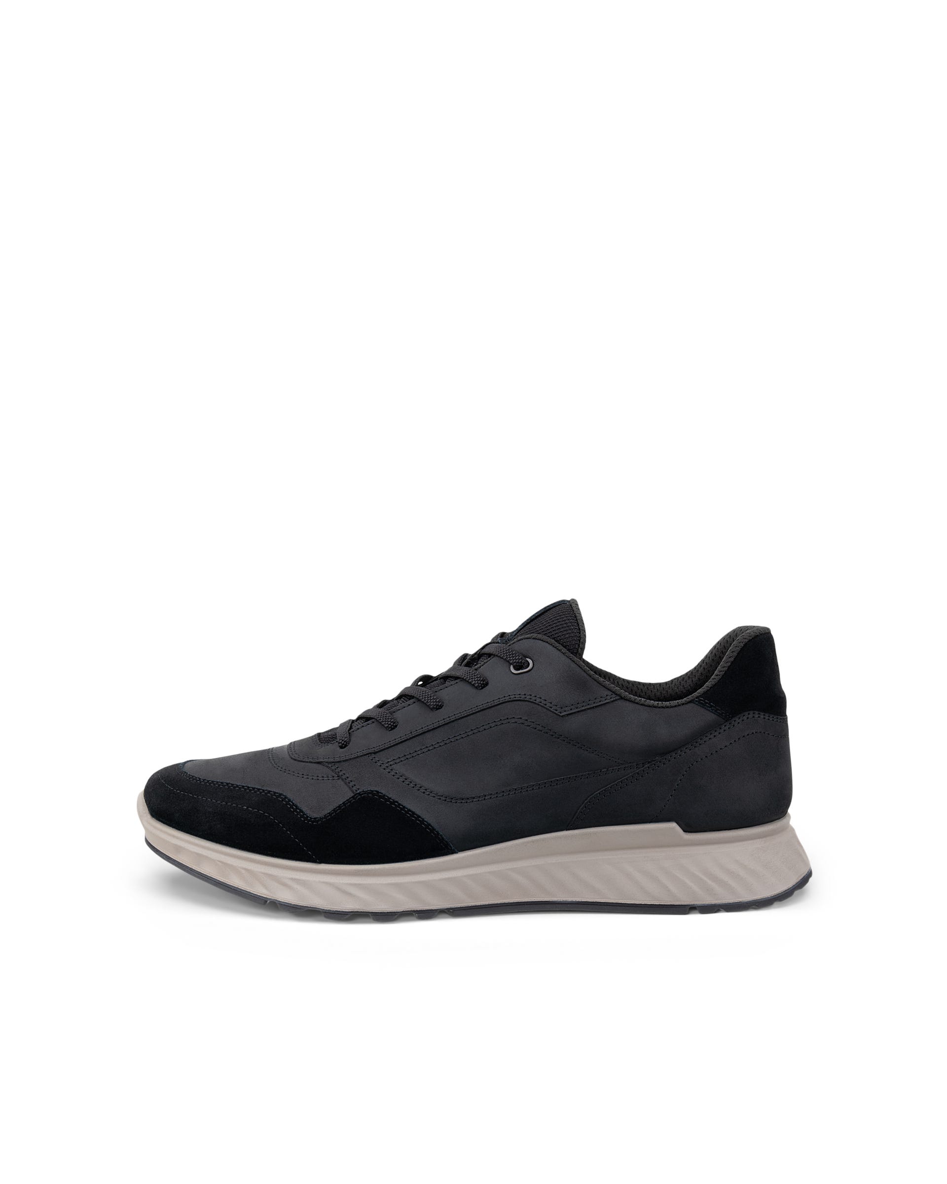 ECCO® EXOSTRIDE Herren Sneaker aus Nubukleder - Schwarz - Outside