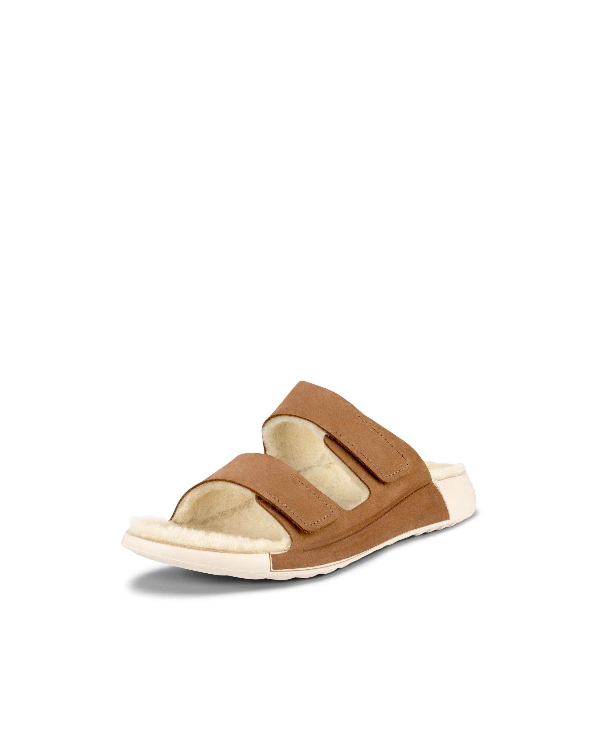 ECCO Cozmo Sandal Fluffy ウィメンズ ヌバック2ストラップサンダル - ブラウン - Main