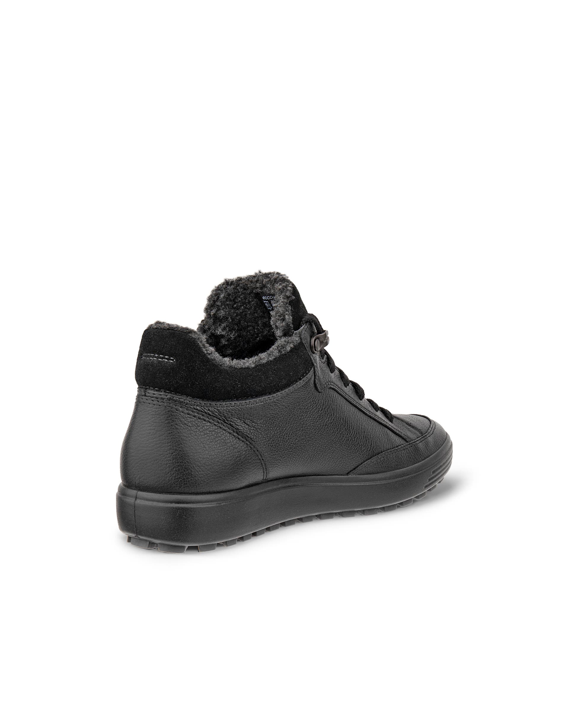 Women's ECCO® Soft 7 Tred Nubuck Gore-Tex Mid-Cut Boot - Black - Back