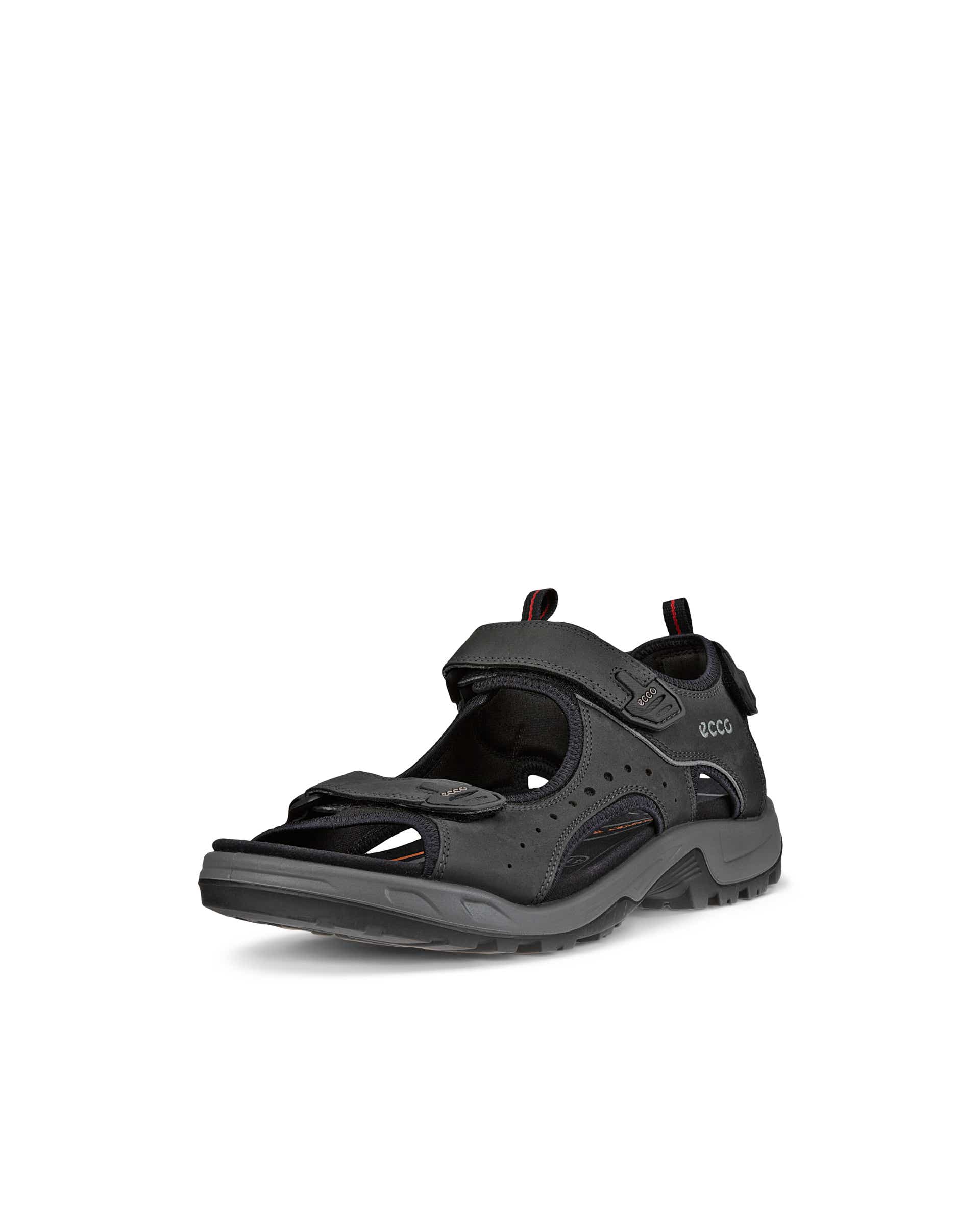 ECCO® Offroad sandale de marche en nubuck pour homme - Noir - Main