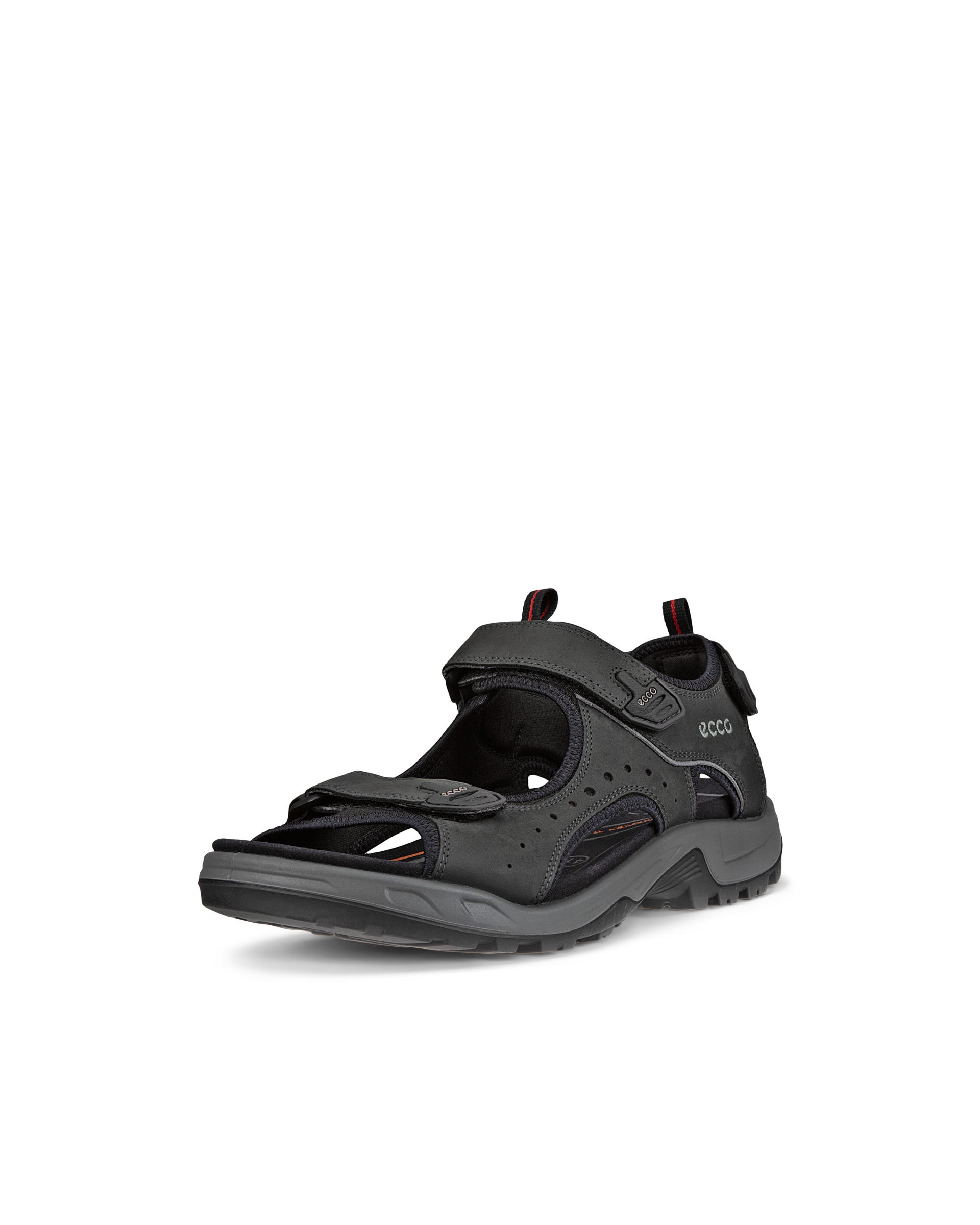 Men's ECCO® Offroad Nubuck Hiking Sandal - Black - Main
