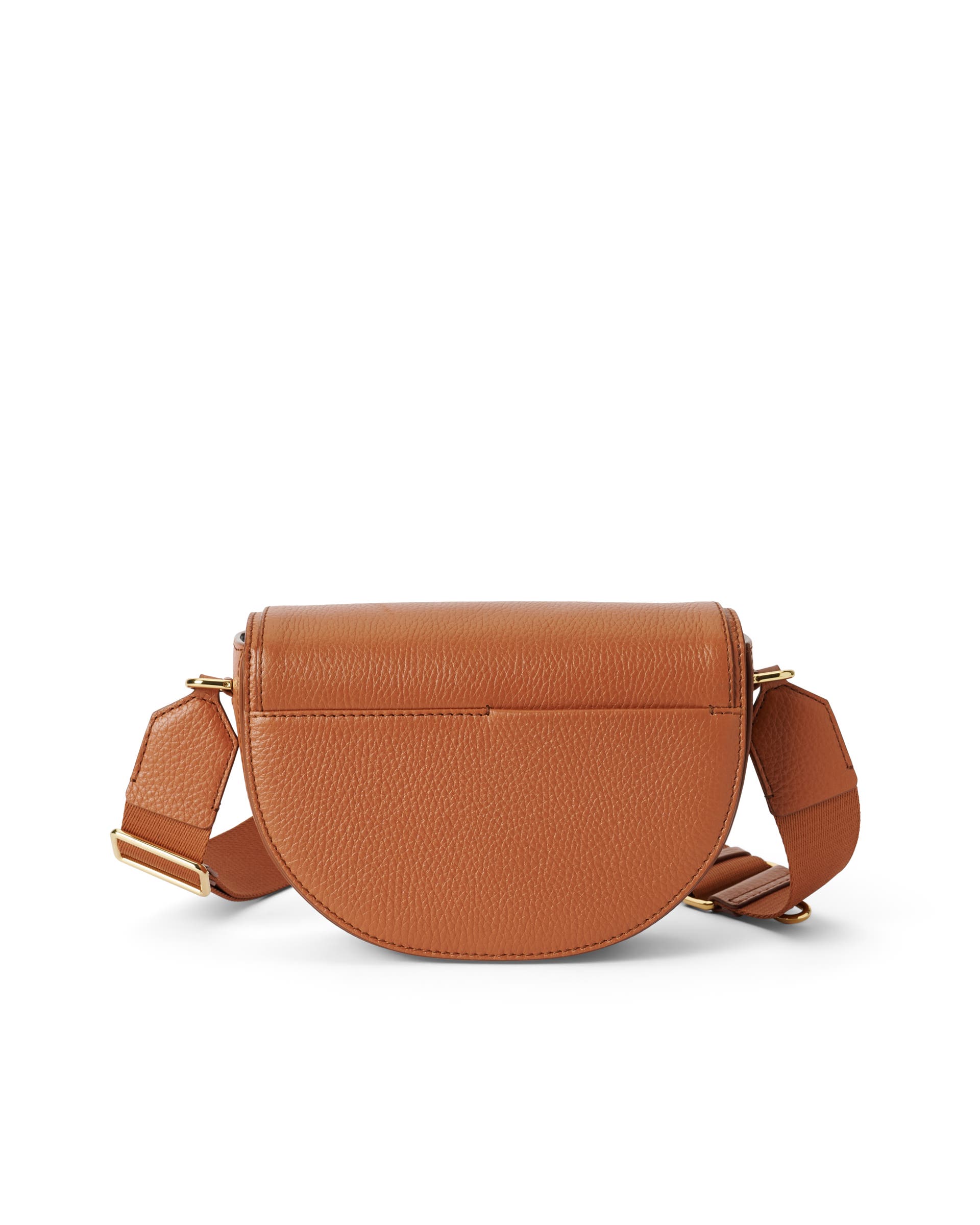 Skórzana torebka przez ramię ECCO® Saddle Bag - Brązowy - Back