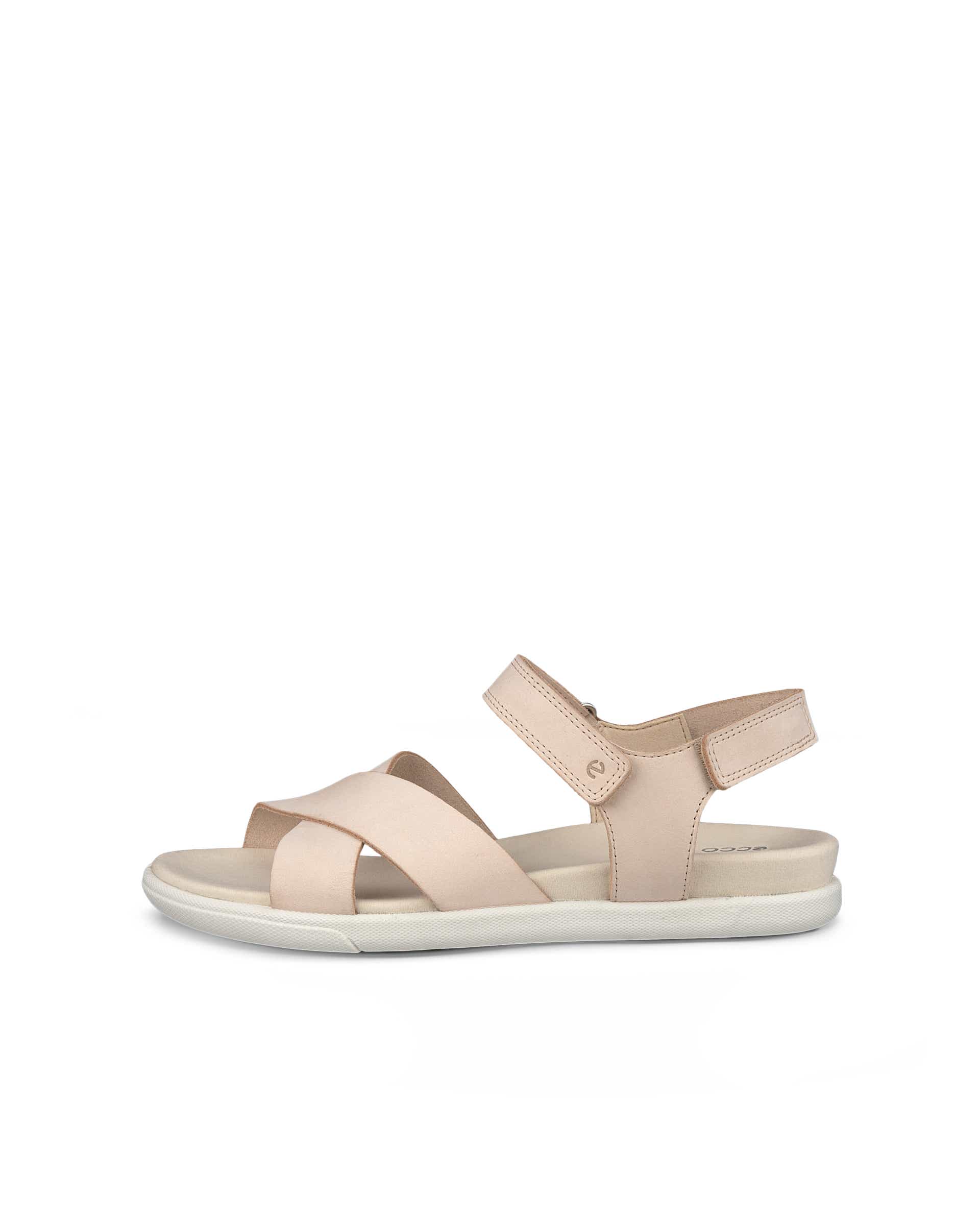Women's ECCO® Damara Leather Sandal - Beige - Outside