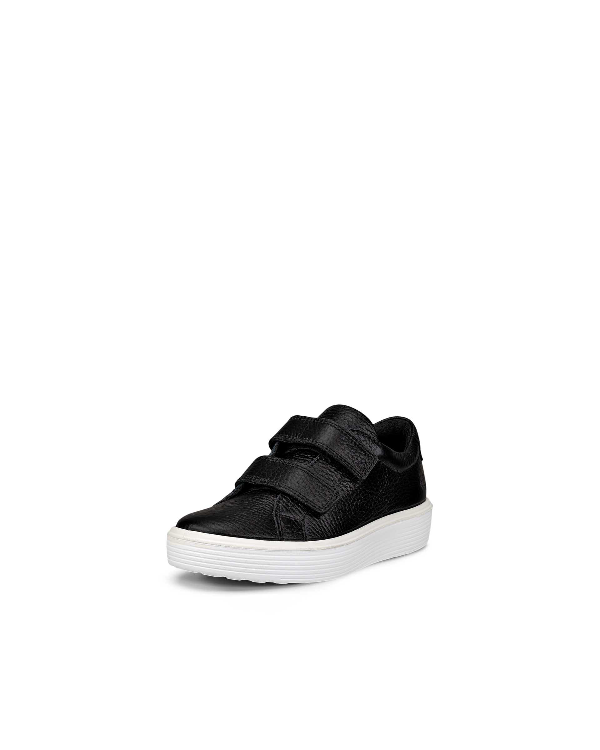 Kids' ECCO® Soft 60 Leather Two-Strap Sneaker - Black - Main