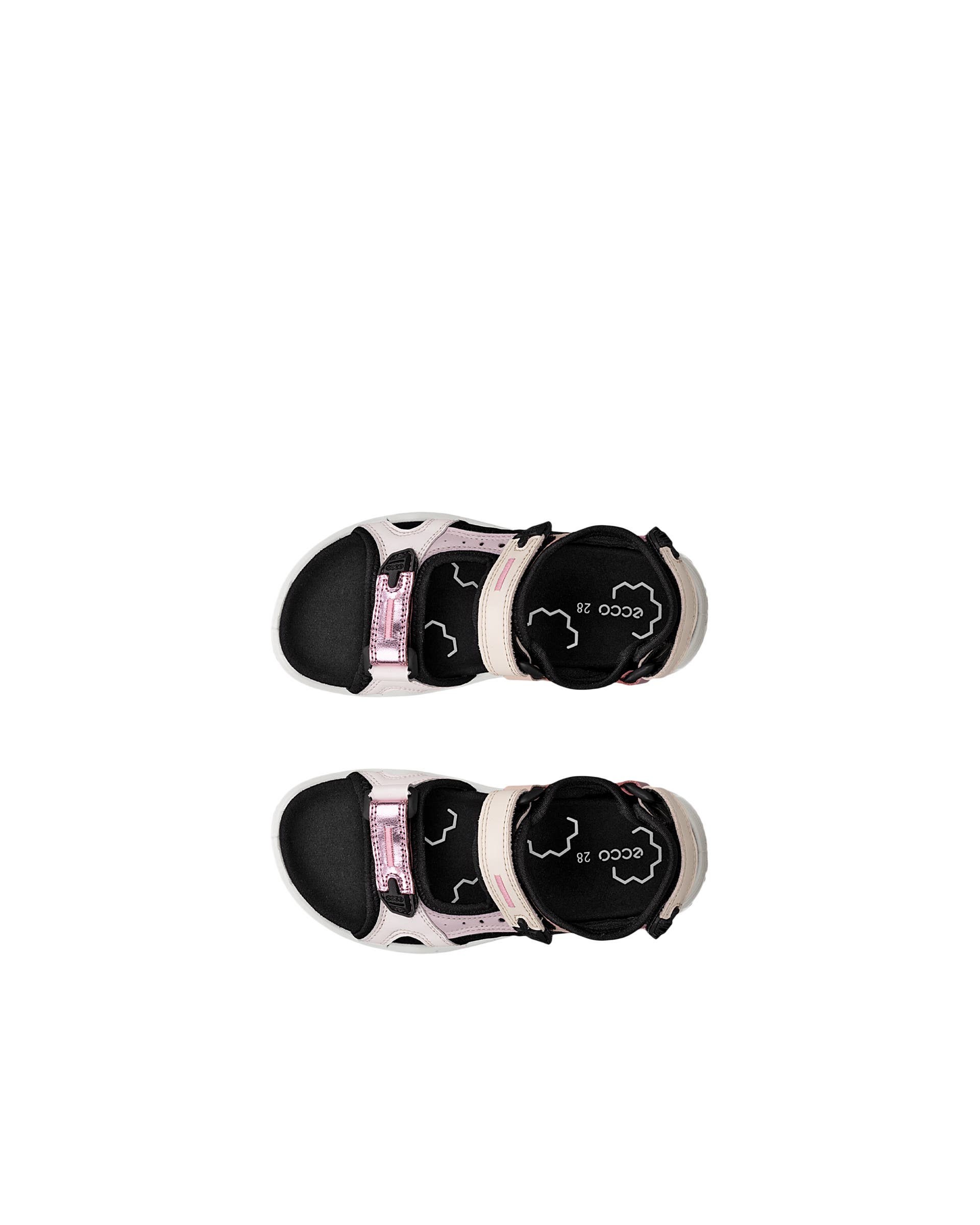 Dětské kožené outdoorové sandály ECCO® X-Trinsic - Růžová - Top left pair