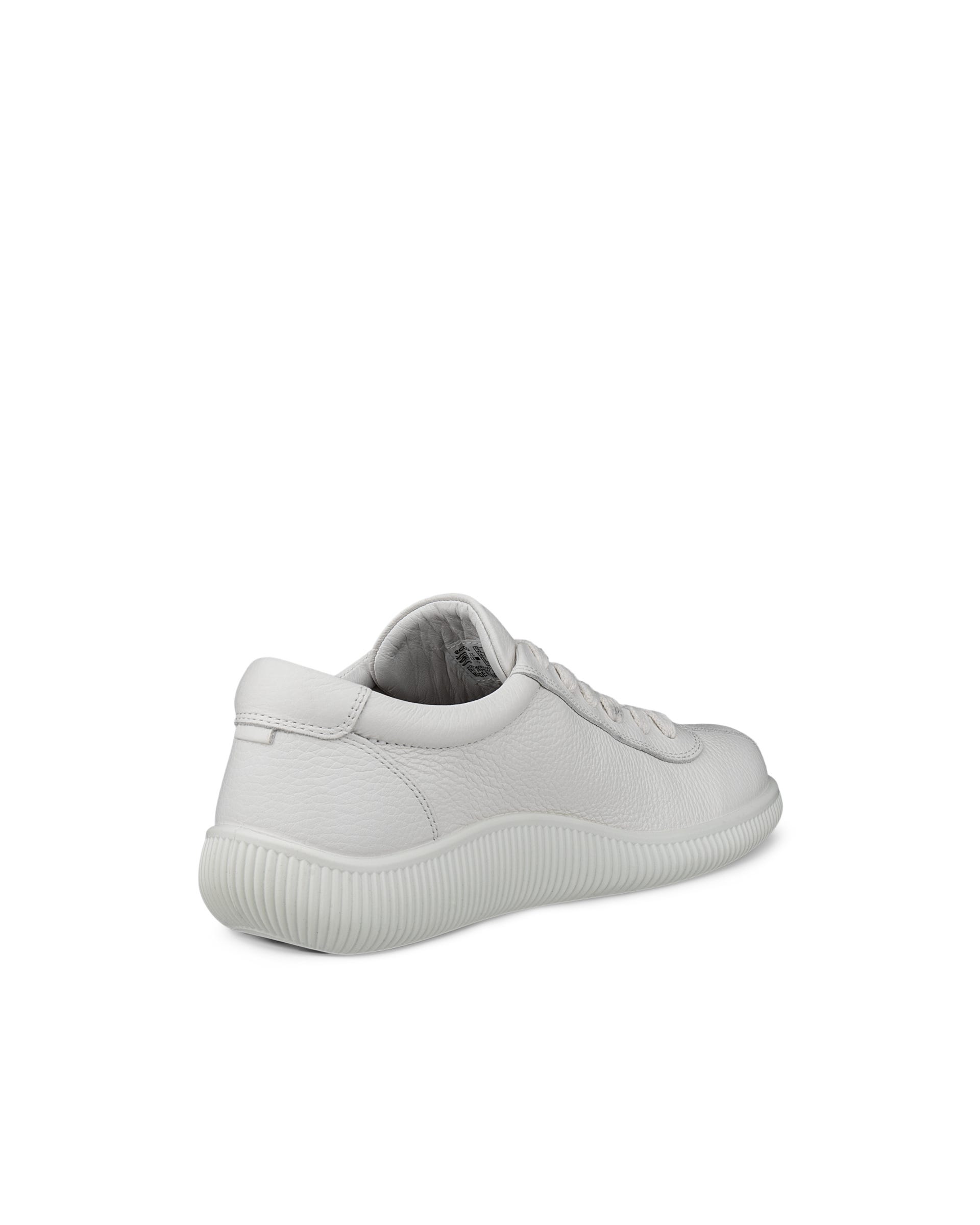 Women's ECCO® Soft Zero Leather Sneaker - White - Back