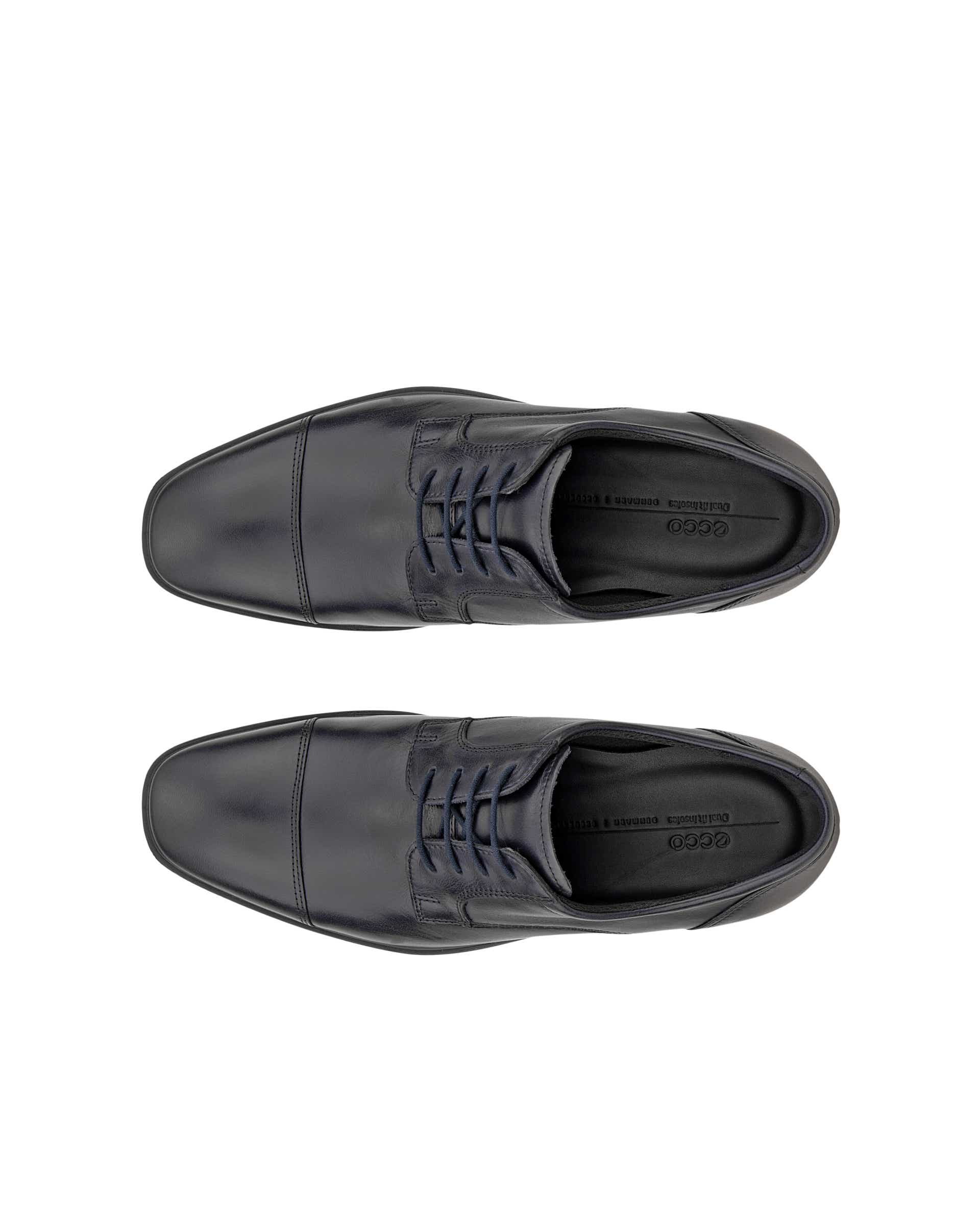 Men's ECCO® Metropole Milan Leather Derby Shoe - Blue - Top left pair