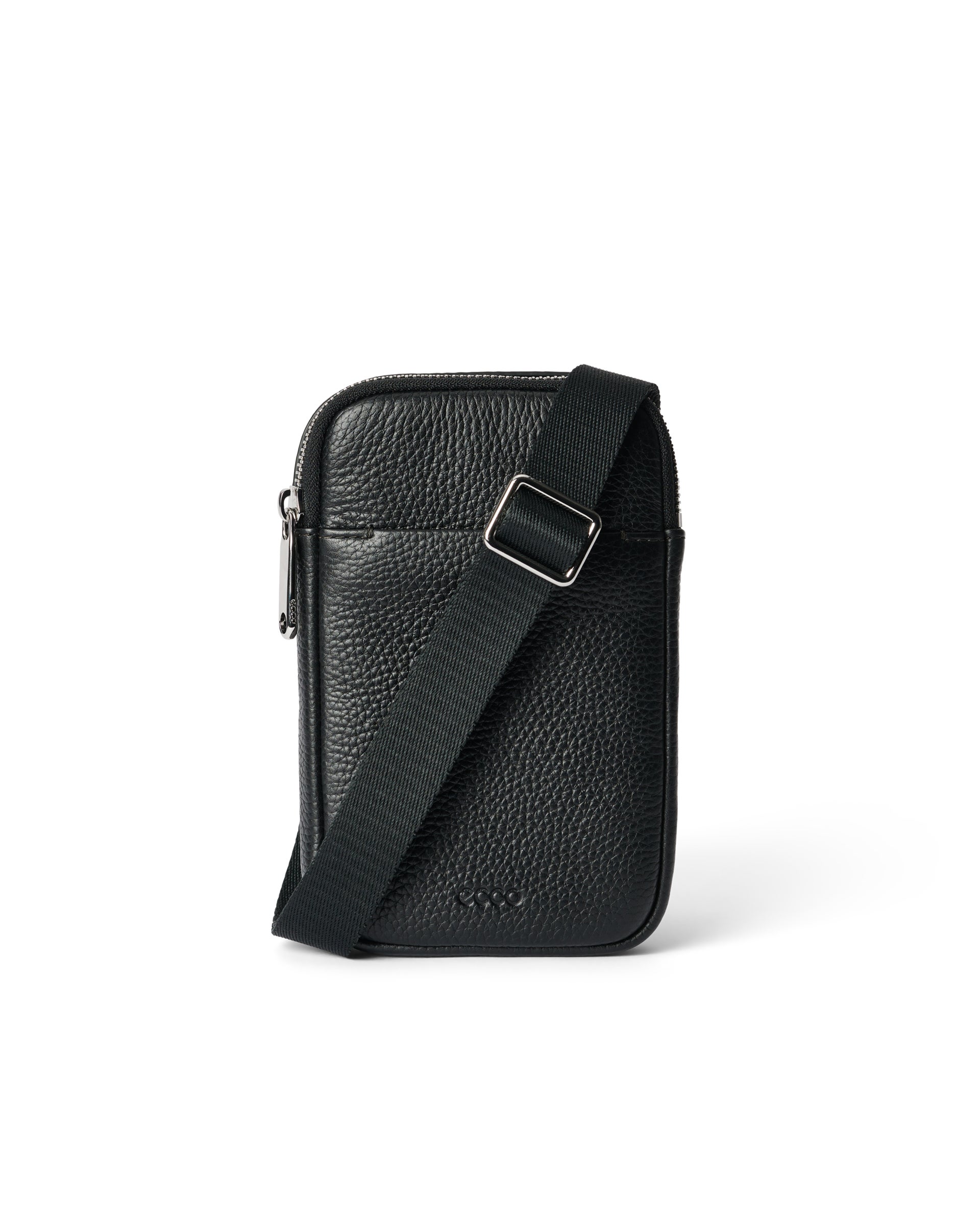 ECCO Phone Carry Pebbled レザースマホバッグ - ブラック - Main