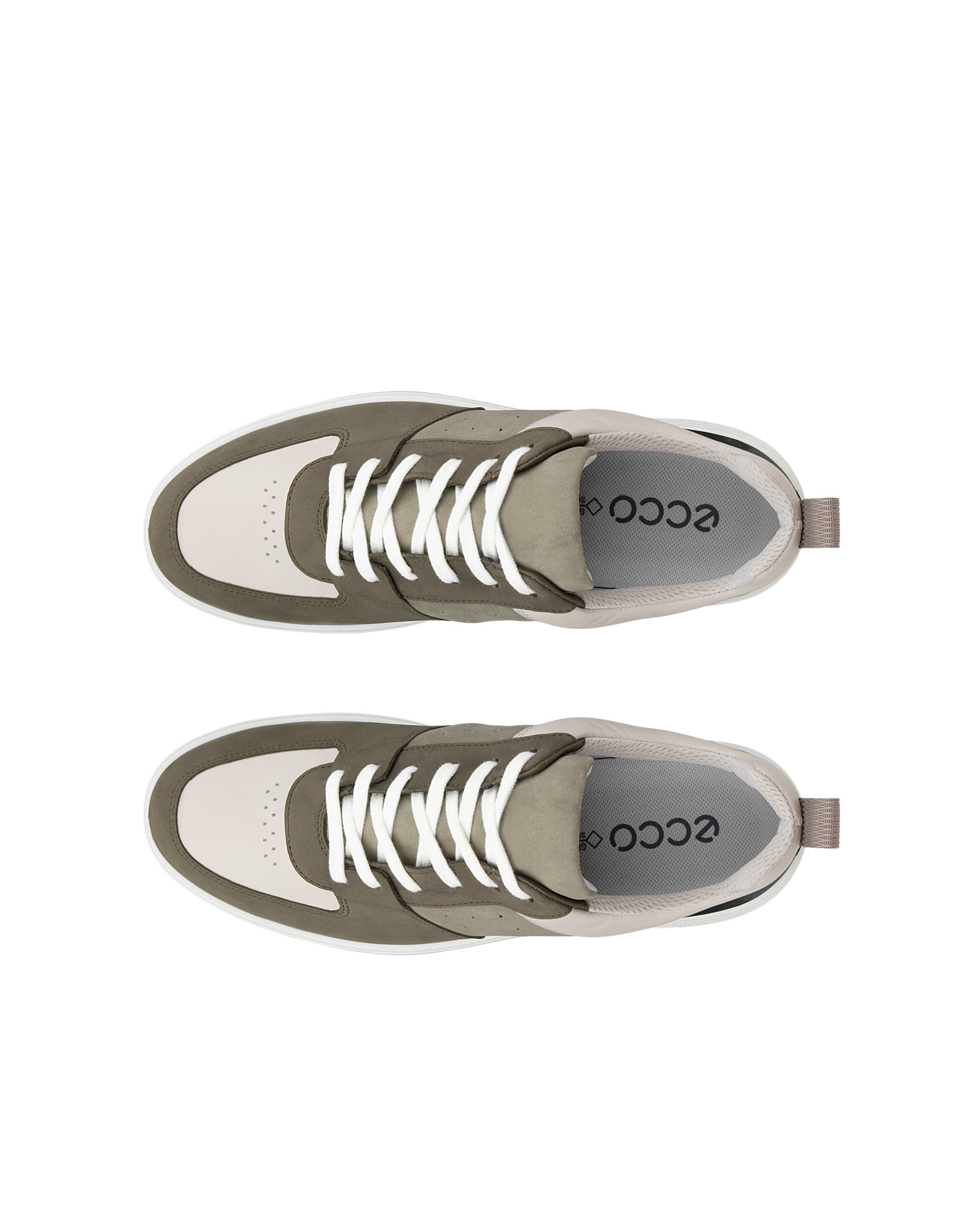 ECCO® STREET 720 heren leren sneaker met Gore-Tex - Groen - Top left pair