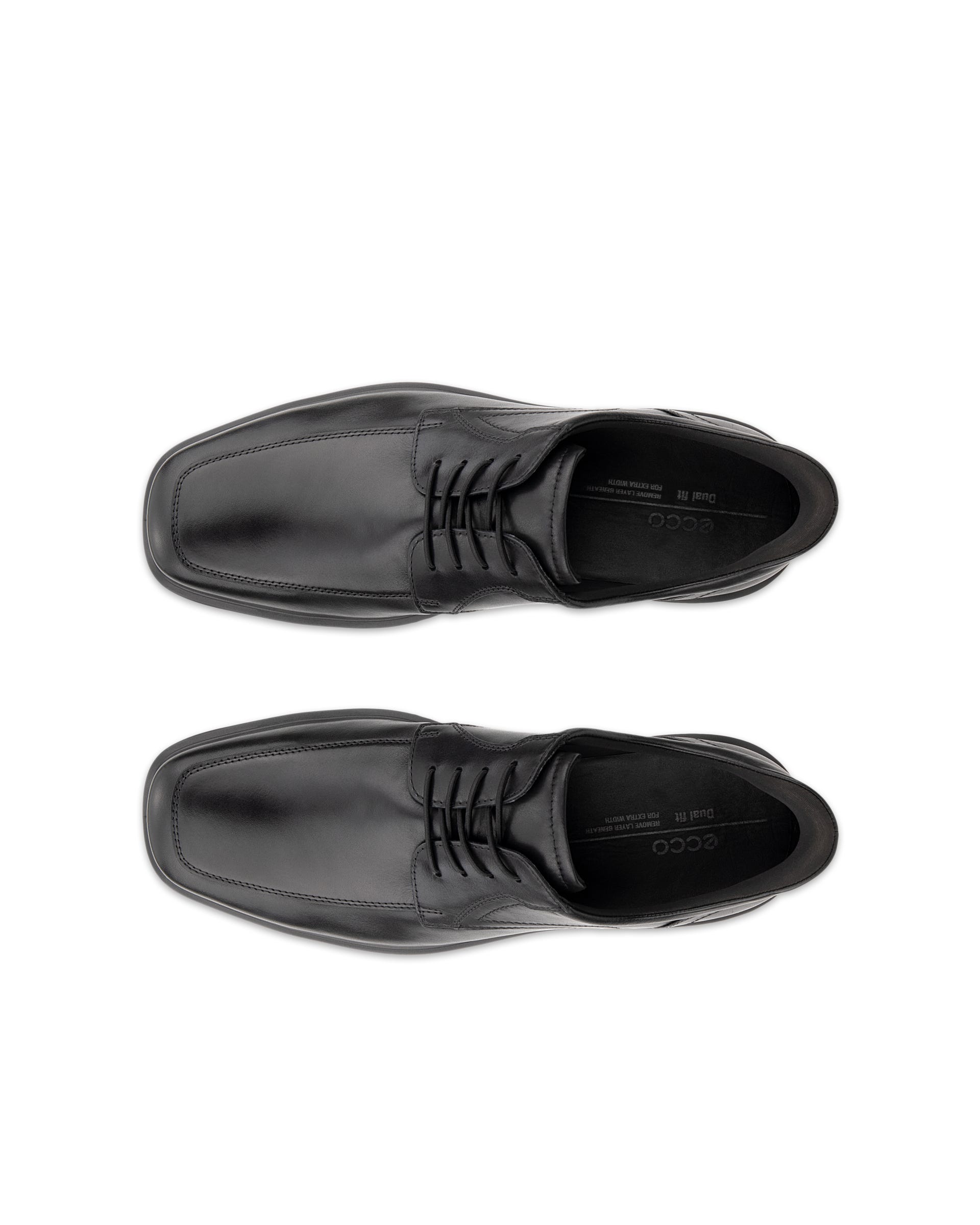 Chaussure derby à enfiler en cuir ECCO® Helsinki 2 avec bout renforcé pour homme - Noir - Top left pair
