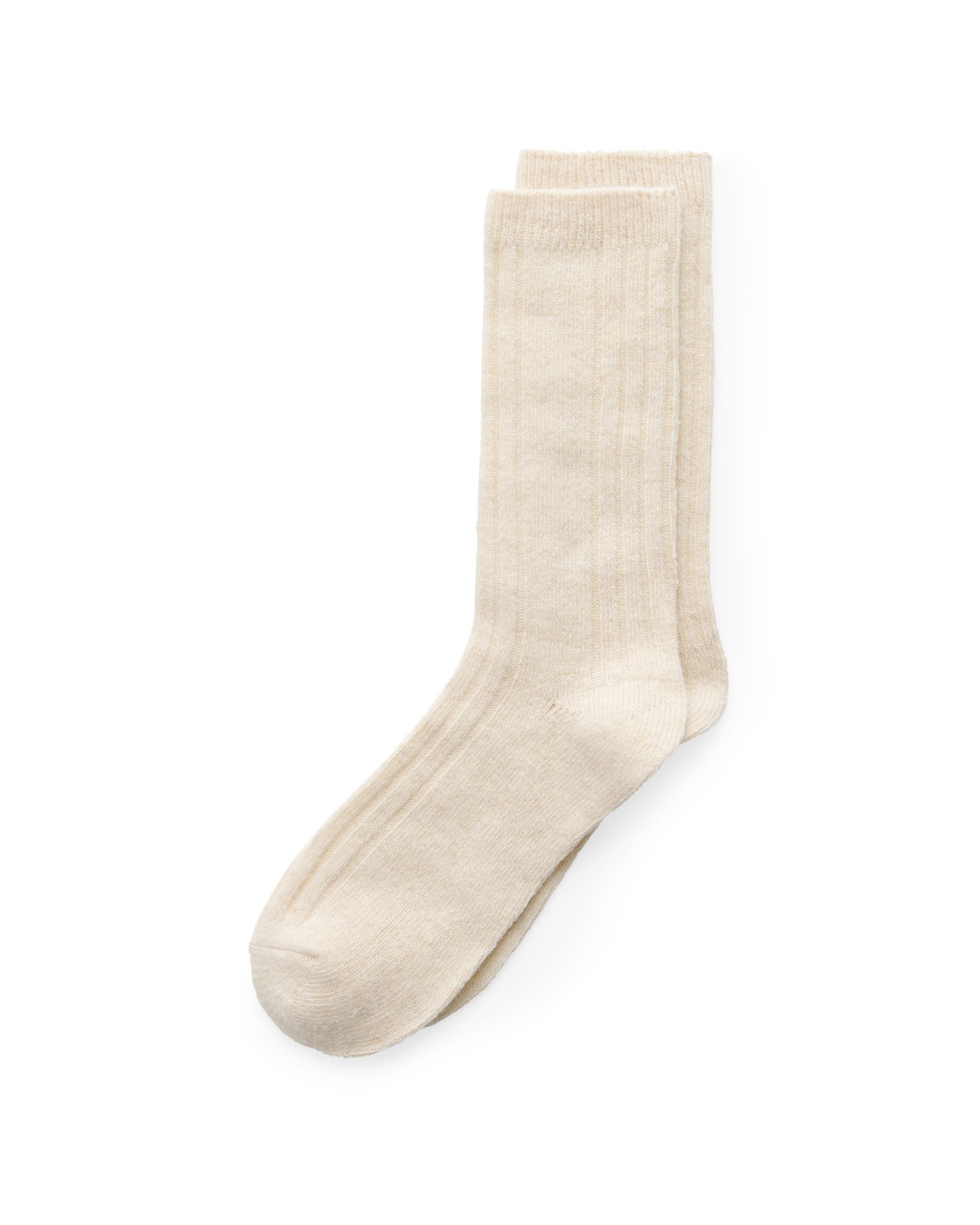 ECCO® Unisex Halbhohe gerippte Socken - Beige - Main