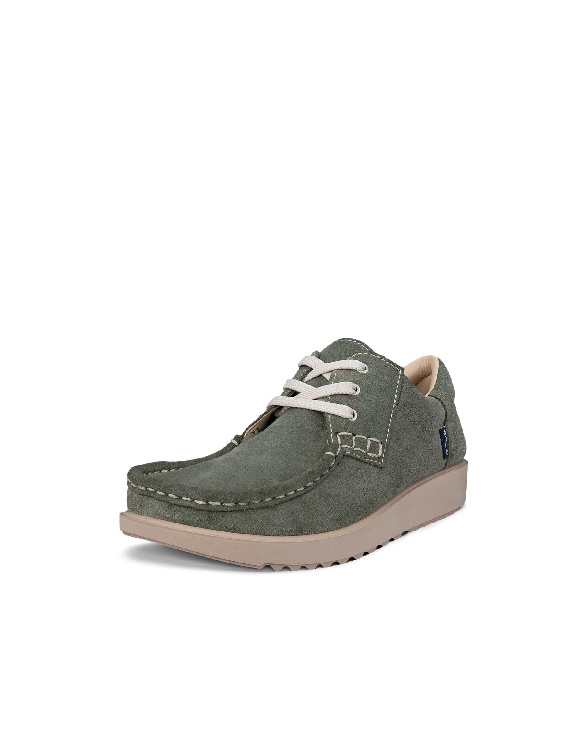 ECCO® JOKE ženske čizme od brušene kože na vezanje - Zelena - Main