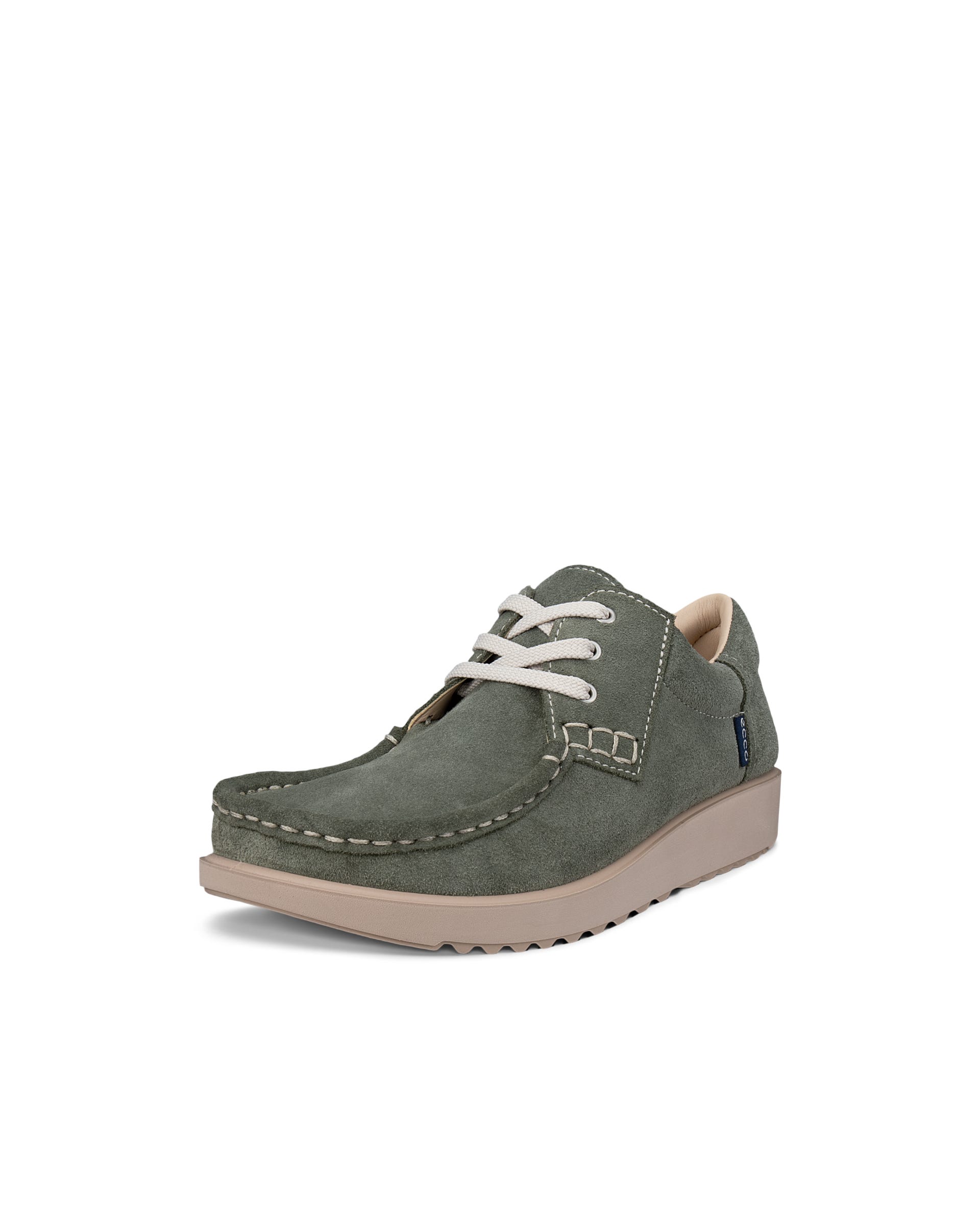 ECCO® JOKE ženske čizme od brušene kože na vezanje - Zelena - Outside