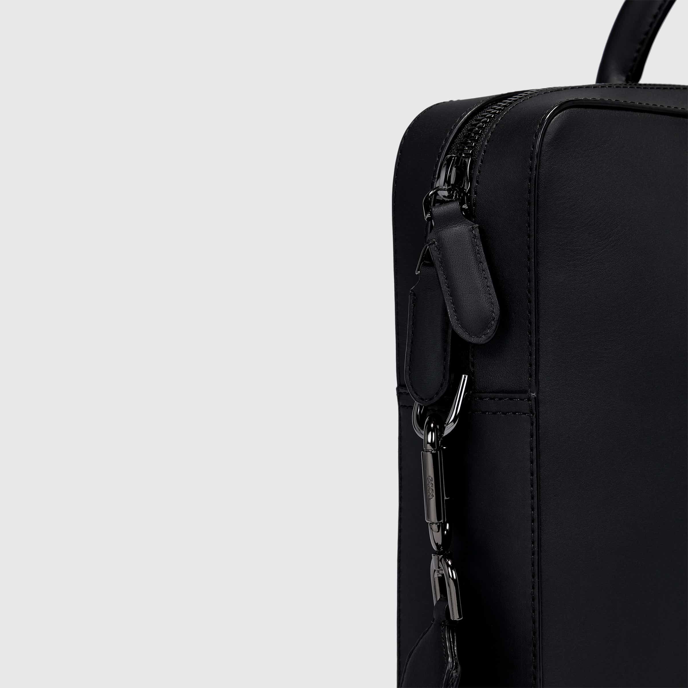ECCO® City Leather Laptop Bag - Black - Detail-2