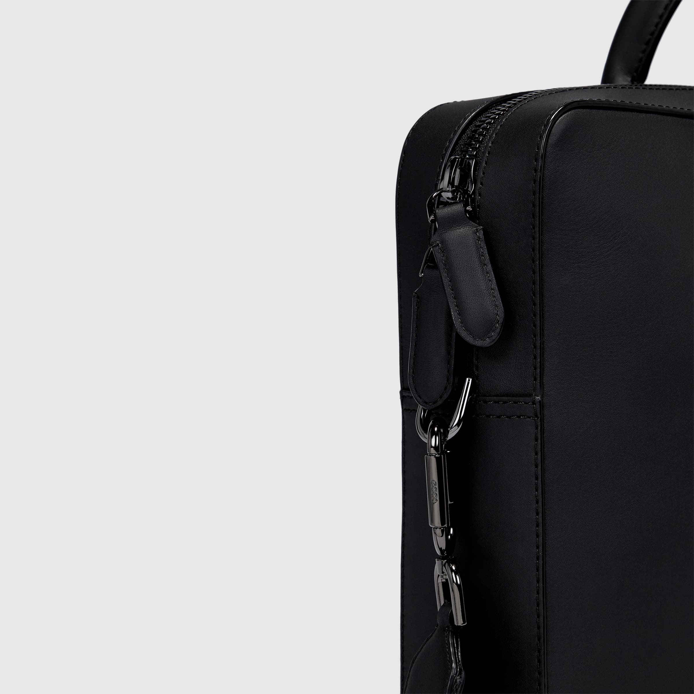ECCO® City Leather Laptop Bag - Black - Detail-2
