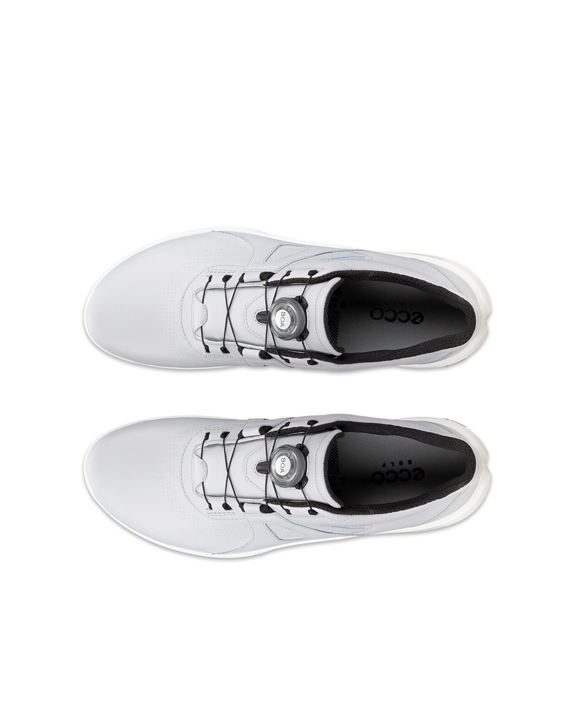 Men's ECCO® Golf Biom G5 BOA Leather Cleated Waterproof Golf Shoe - Gray - Outside
