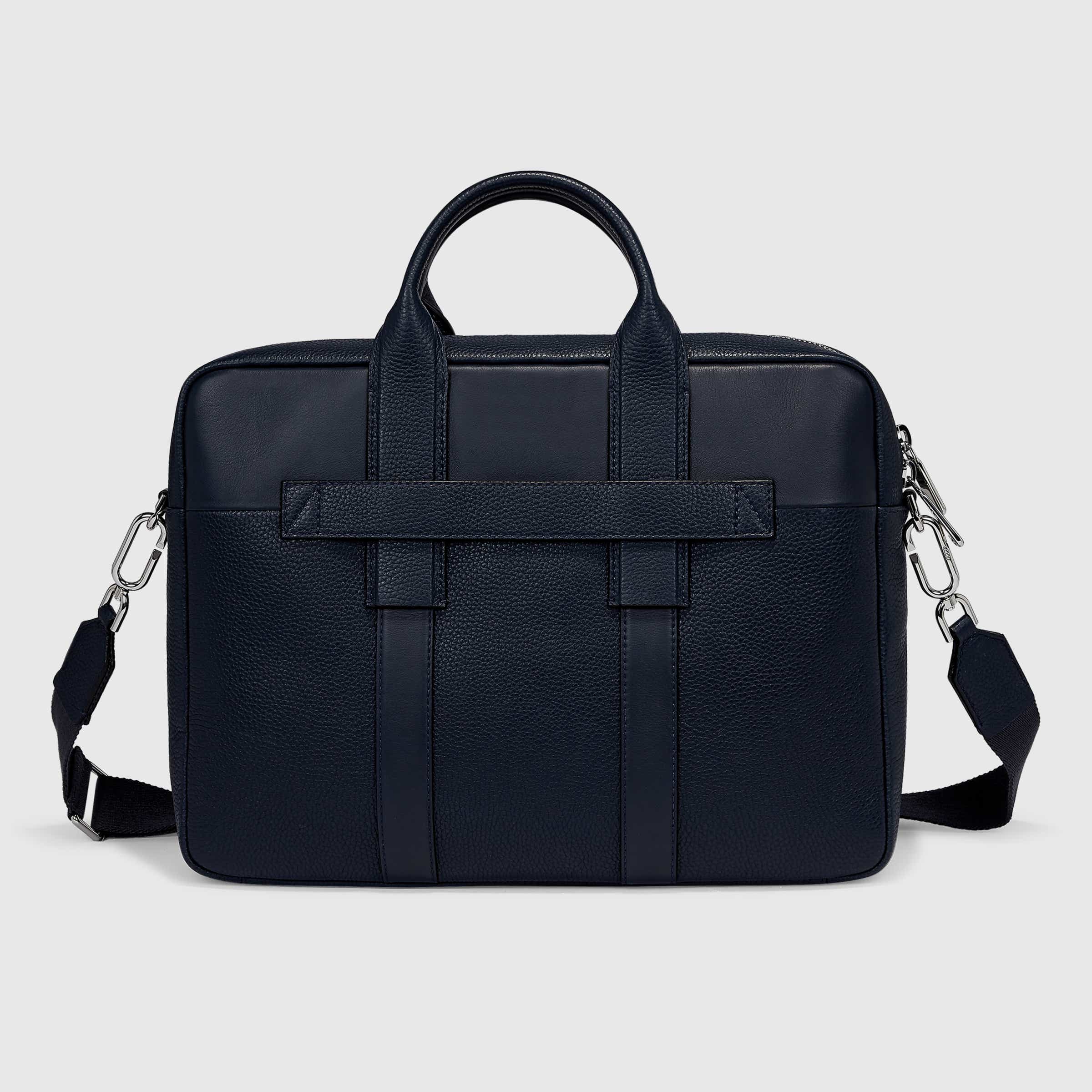 ECCO TEXTUREBLOCK LAPTOP BAG - Blue - Back
