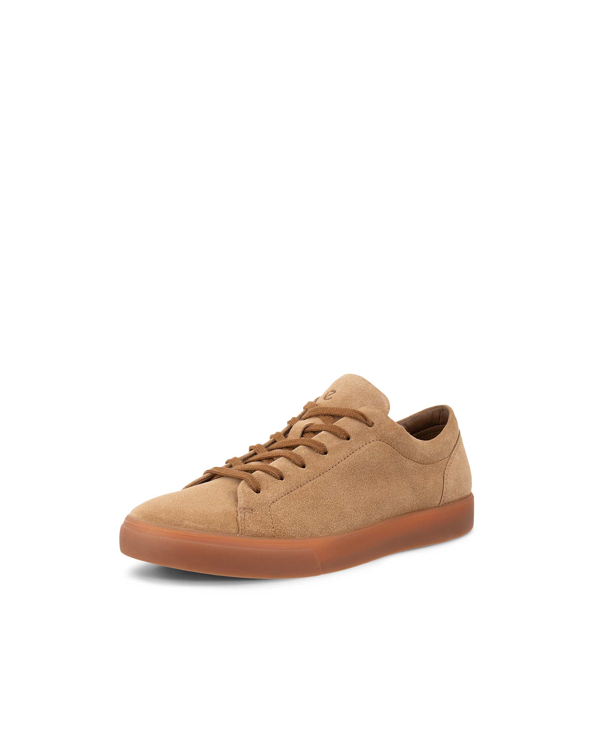 Men's ECCO® SOFT 10 Suede Trainer - Brown - Main