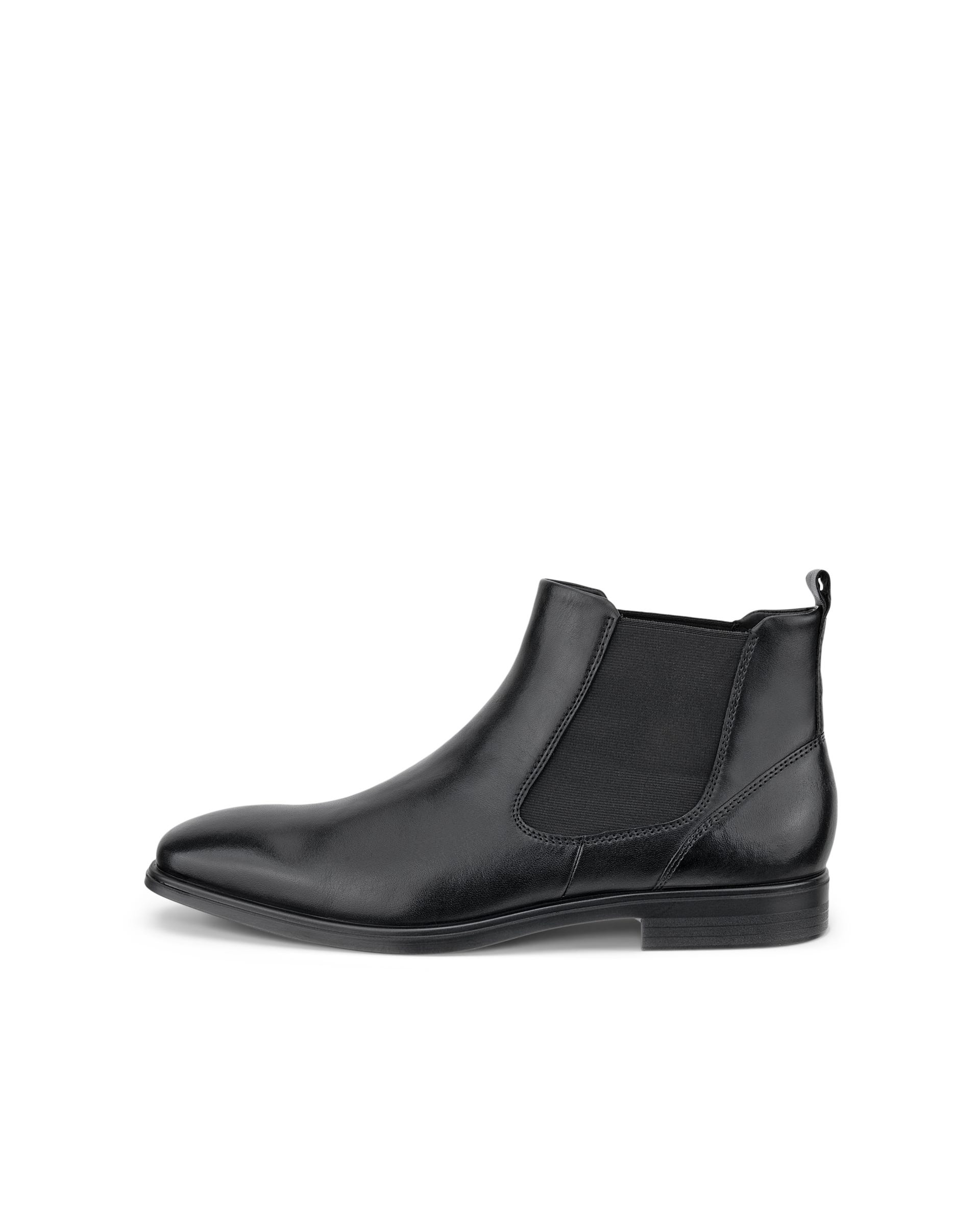 ECCO® MELBOURNE Herren Chelsea Boot aus Leder - Schwarz - Outside