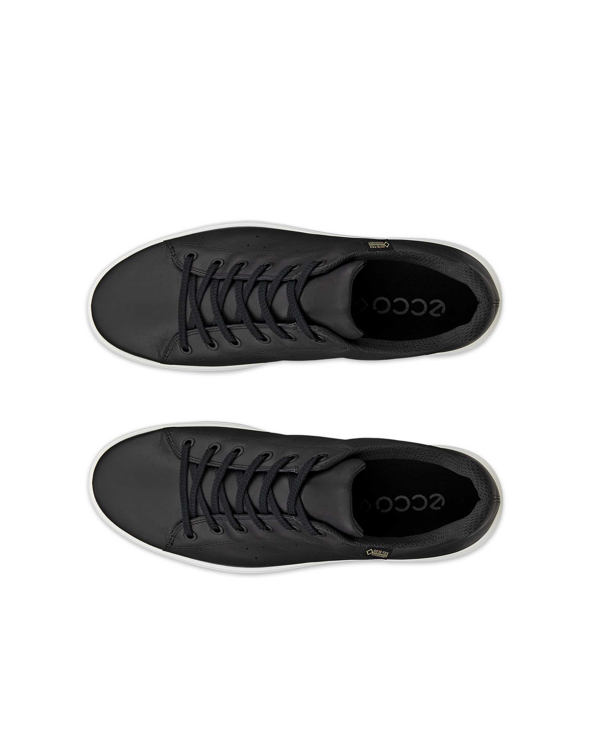 Zapatillas de piel Gore-Tex ECCO® Street 720 para hombre - Negro - Top left pair