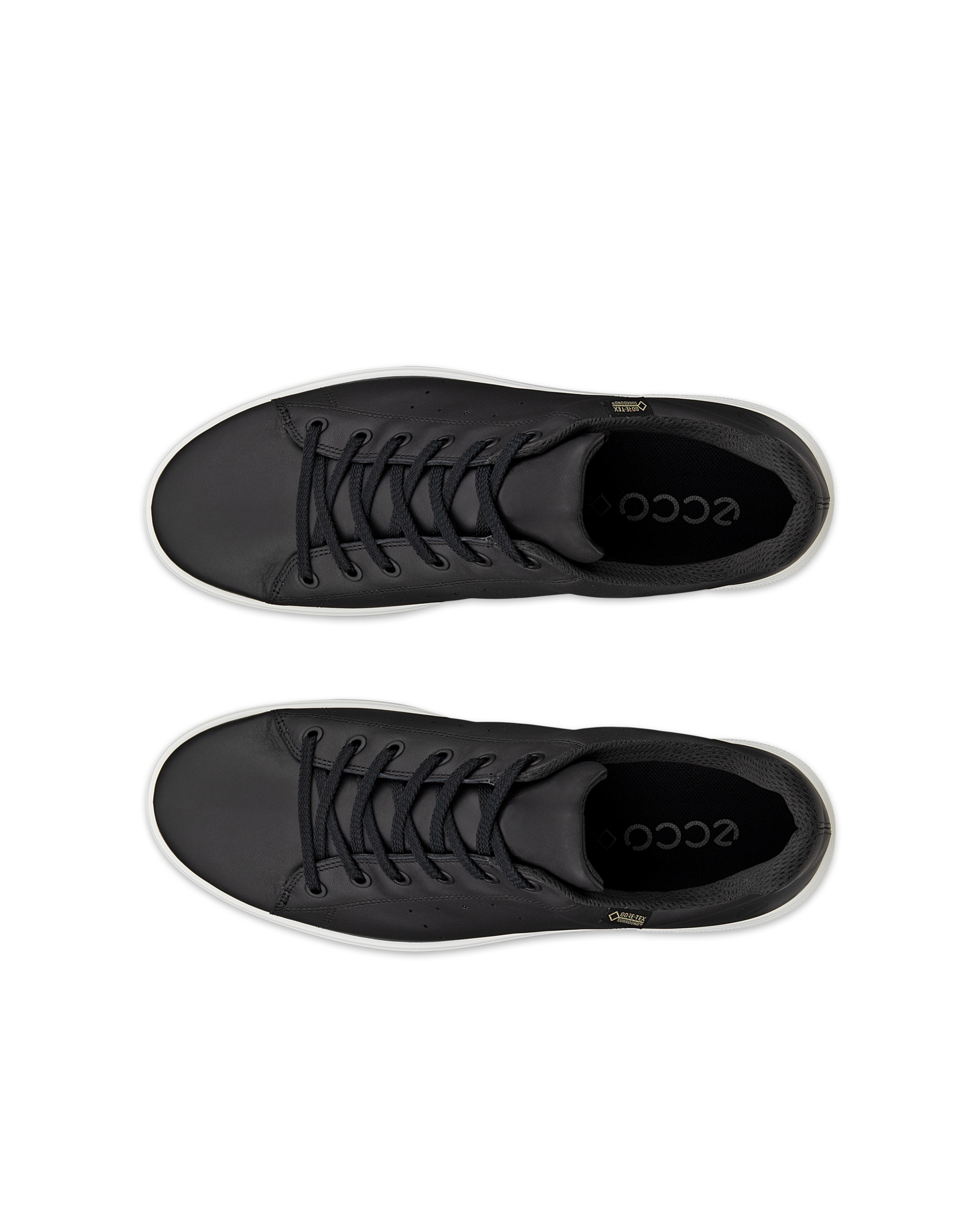 Zapatillas de piel Gore-Tex ECCO® Street 720 para hombre - Negro - Top left pair