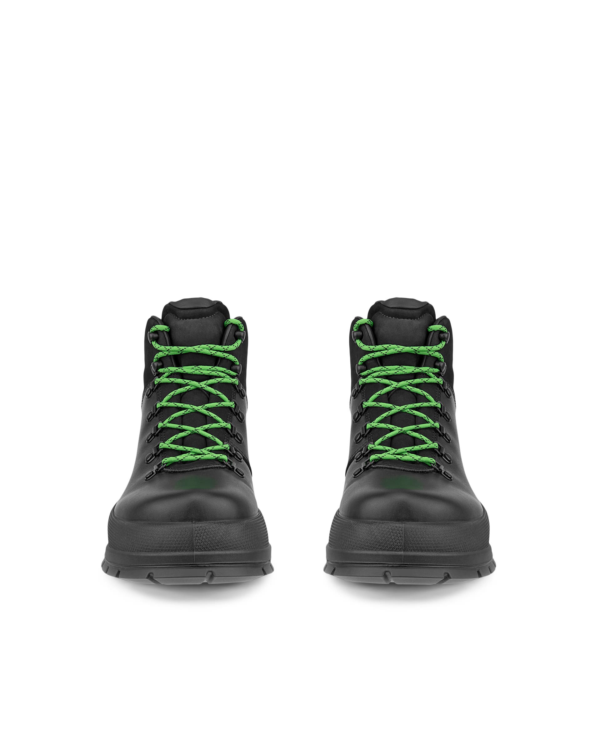 Men's ECCO® Track 30 Leather Waterproof Lace-Up Boot - Black - Front pair