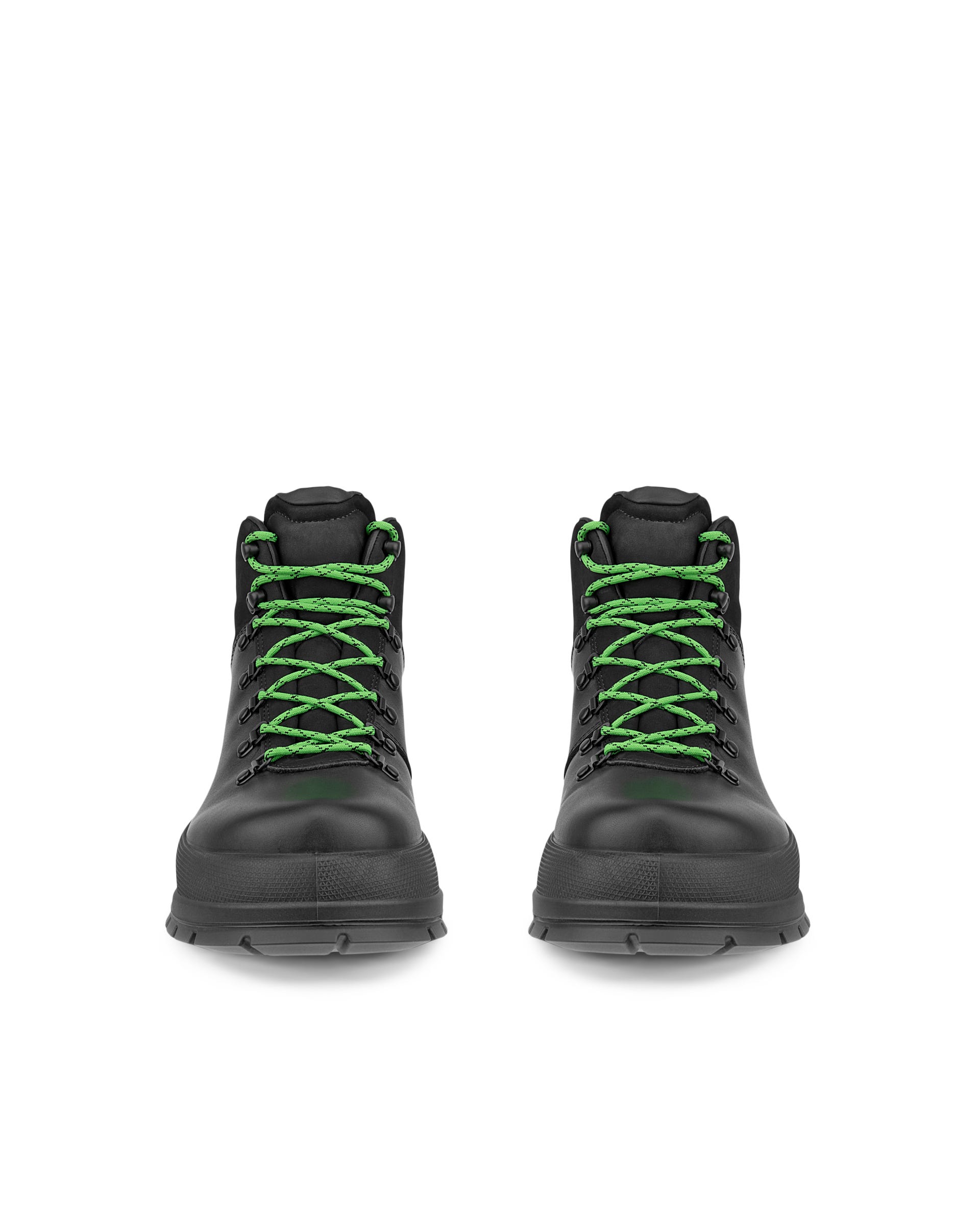 Men's ECCO® Track 30 Leather Waterproof Lace-Up Boot - Black - Front pair