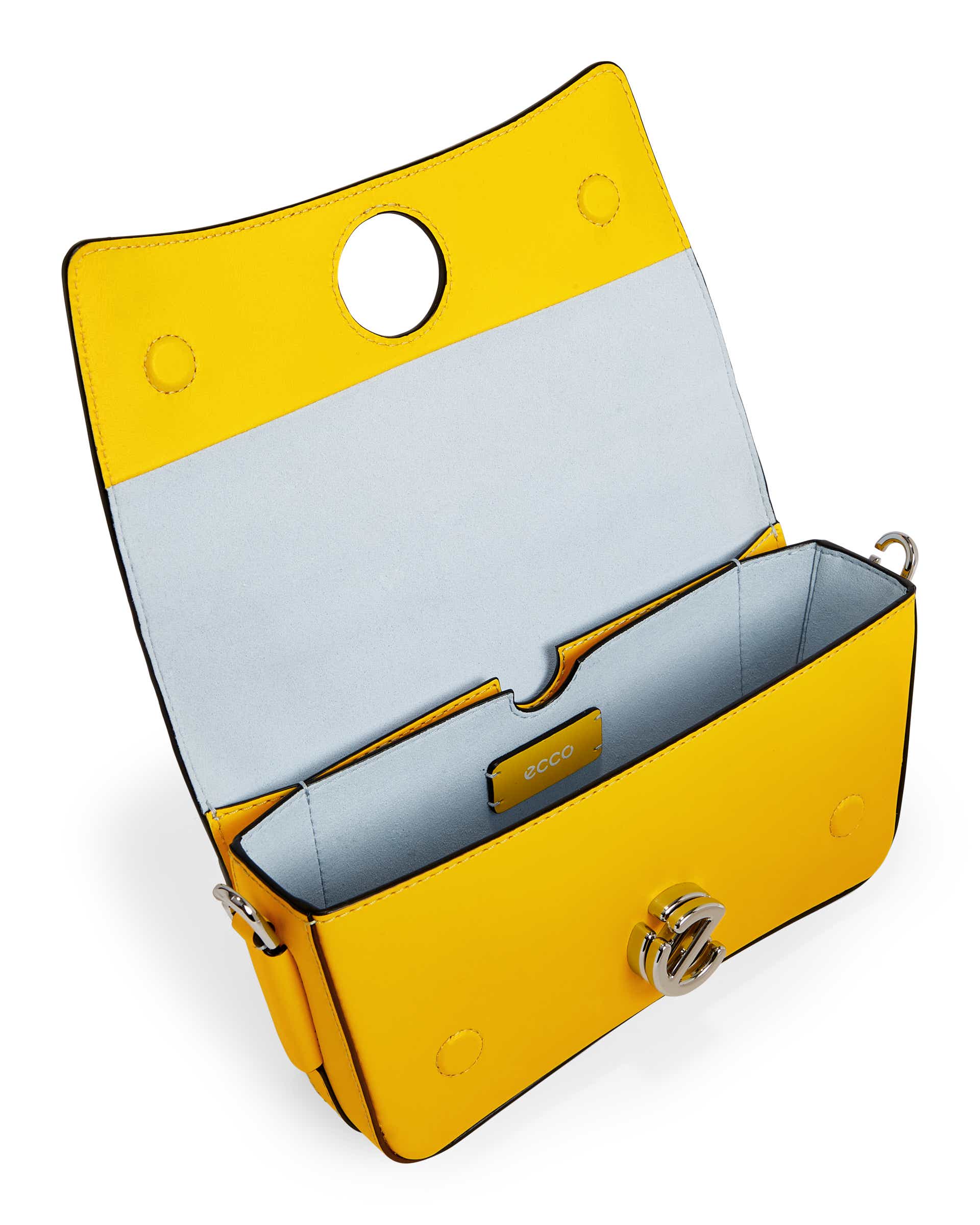 ECCO Pinch Lock Wave レザークロスボディバッグ - イエロー - Inside
