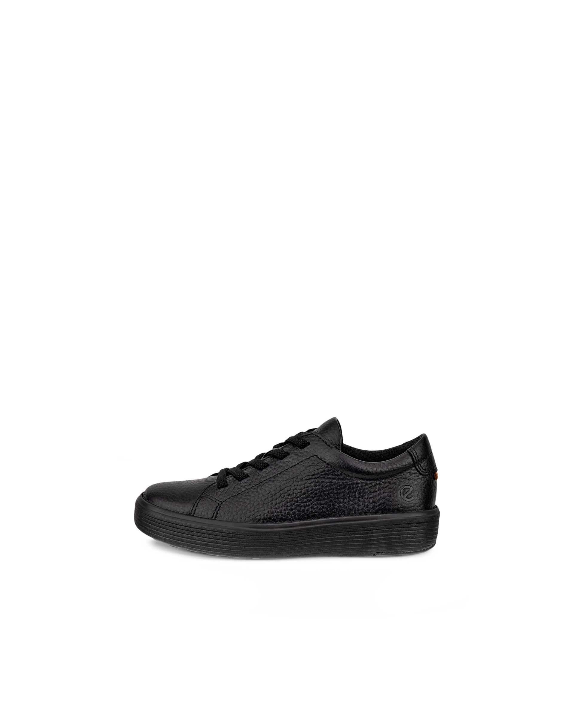 Kids' ECCO® Soft 60 Leather Sneaker - Black - Outside