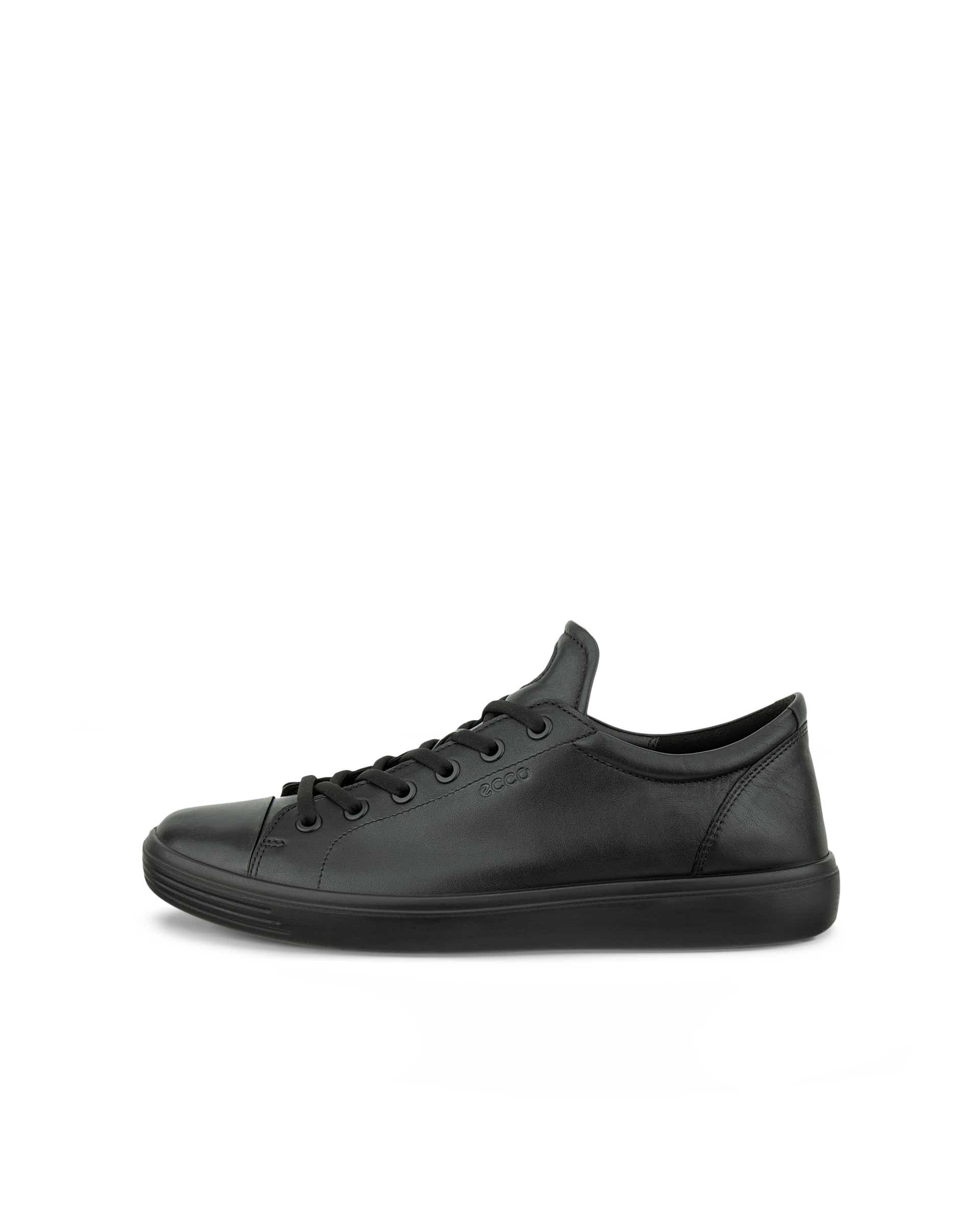 Women's ECCO® SOFT CLASSIC Leather Trainer - Black - Outside