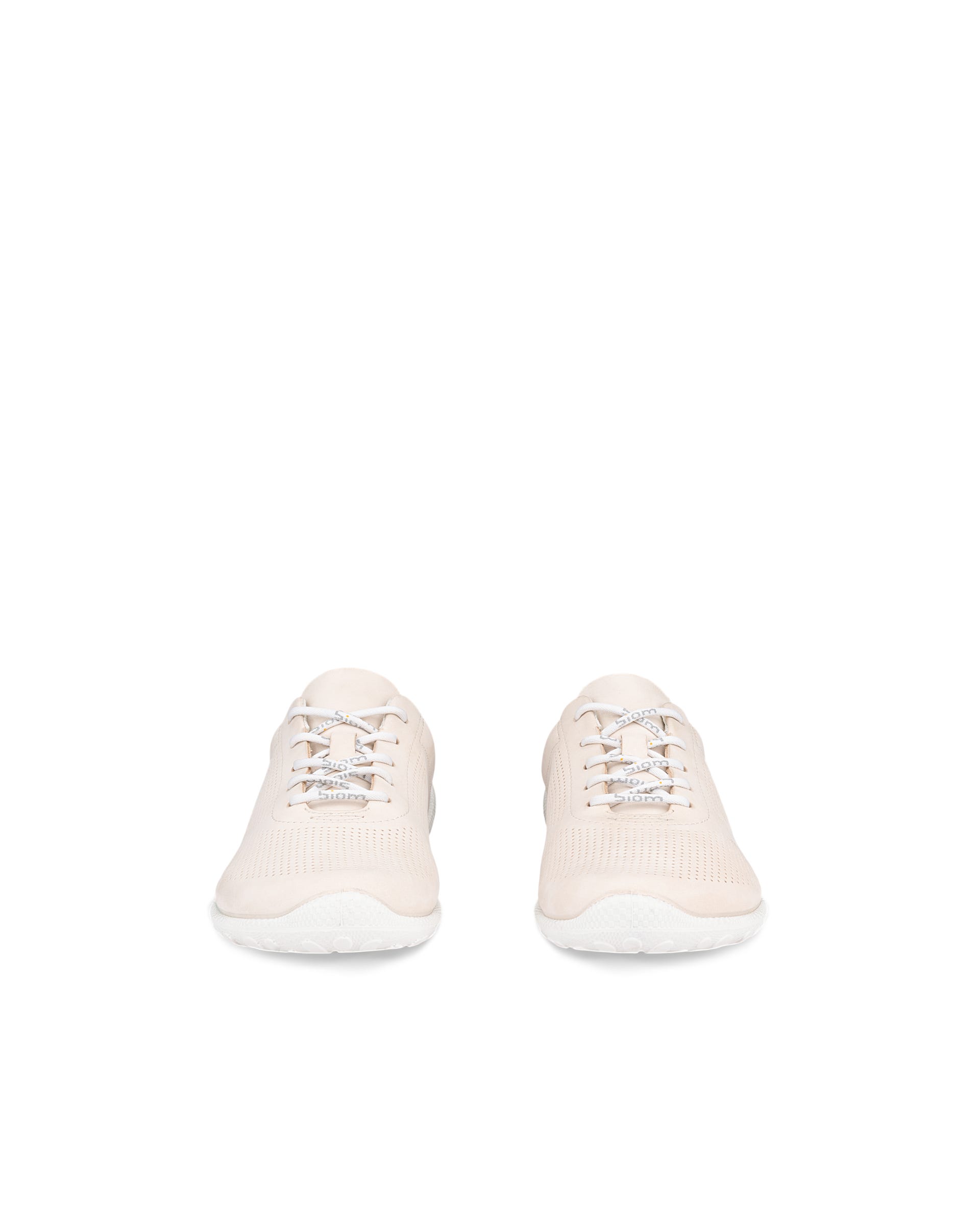 Sapatos atacadores nobuck mulher ECCO® BIOM LITE - Bege - Front pair