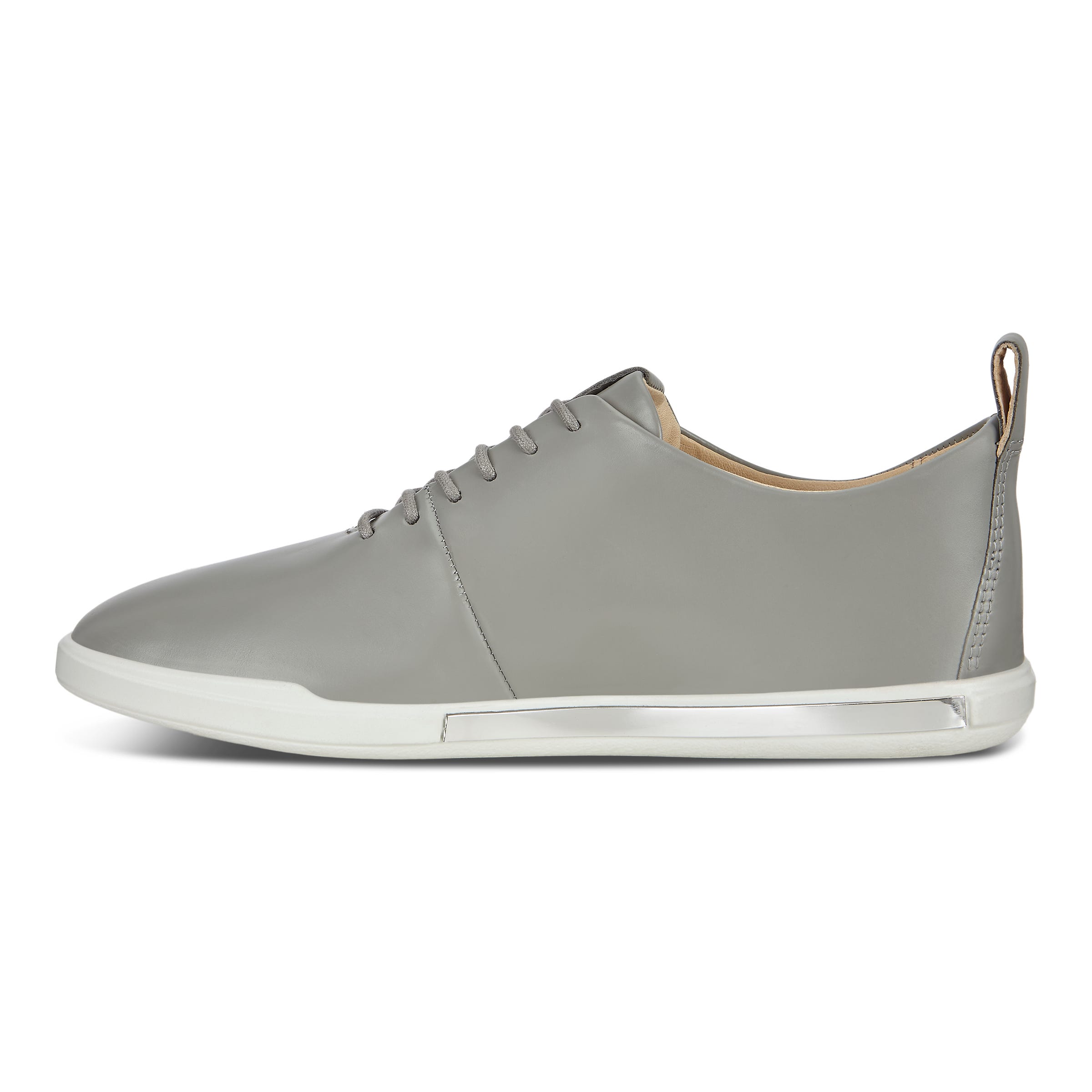 Women's ECCO® Simpil II Leather Sneaker - Grey - Inside