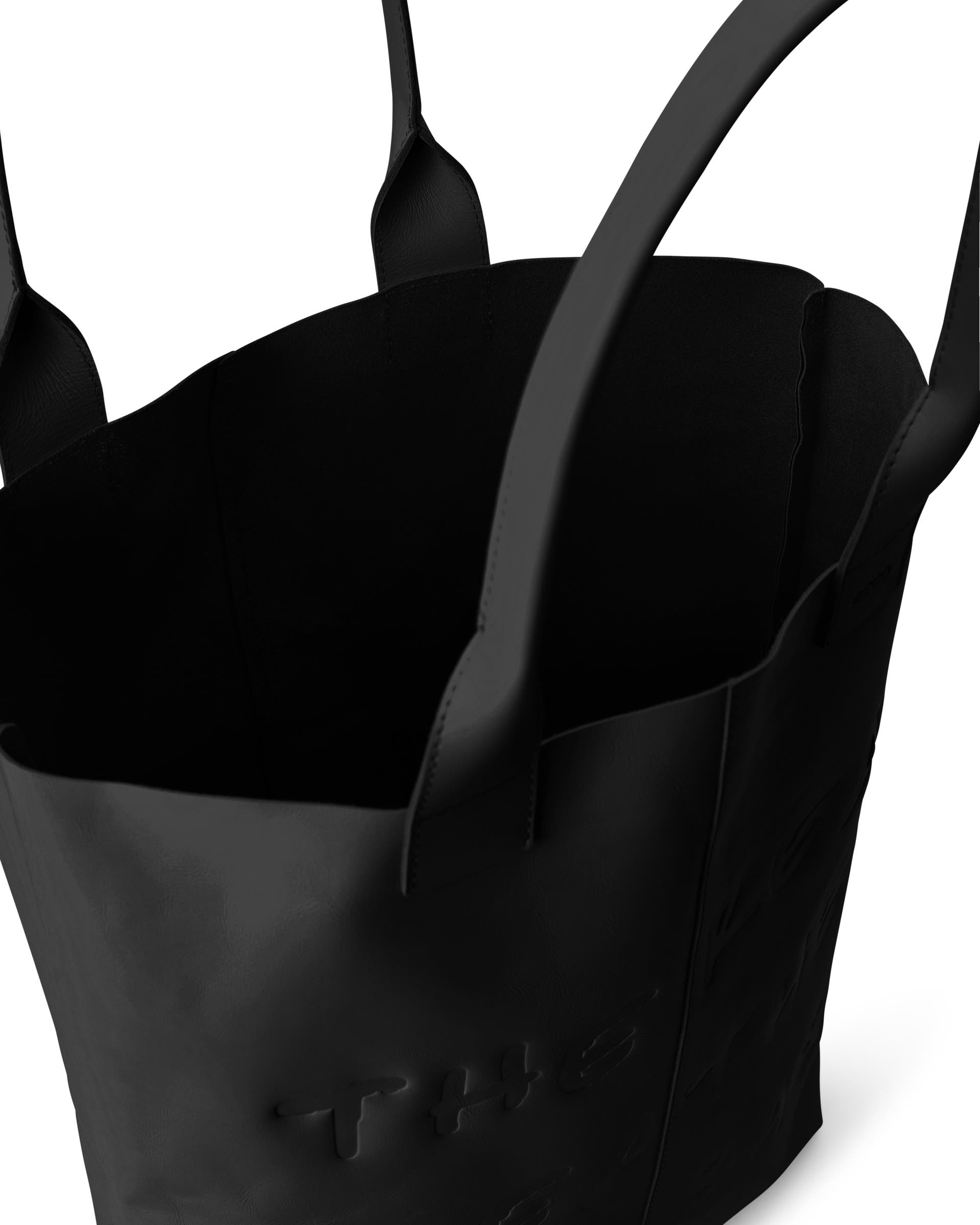 Tote Real Leather - 블랙 - Inside