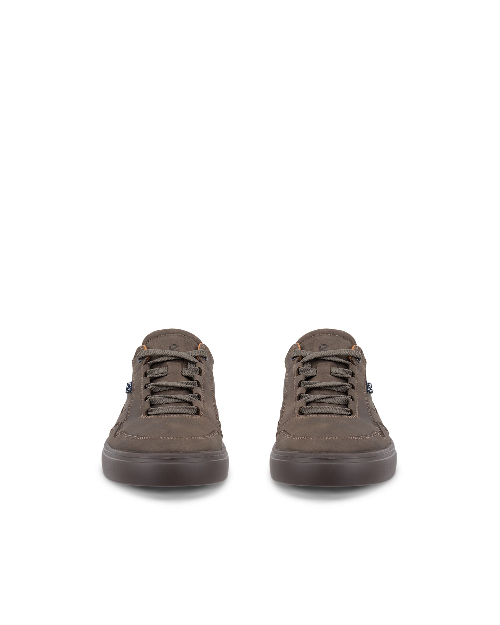 Men's ECCO® SOFT 10 Nubuck Sneaker - Brown - Outside