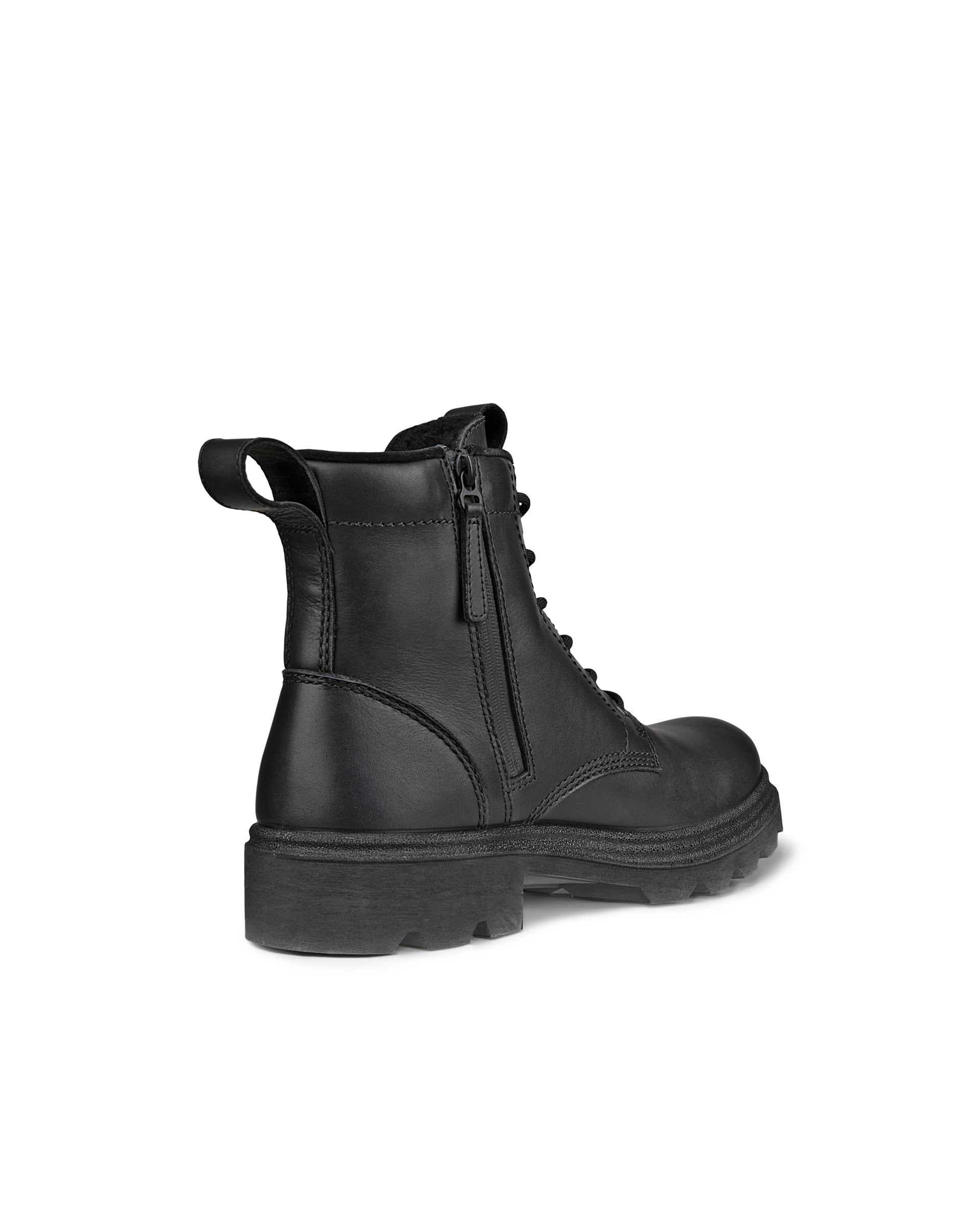 Botas de piel con cordones ECCO® Grainer para hombre - Negro - Back